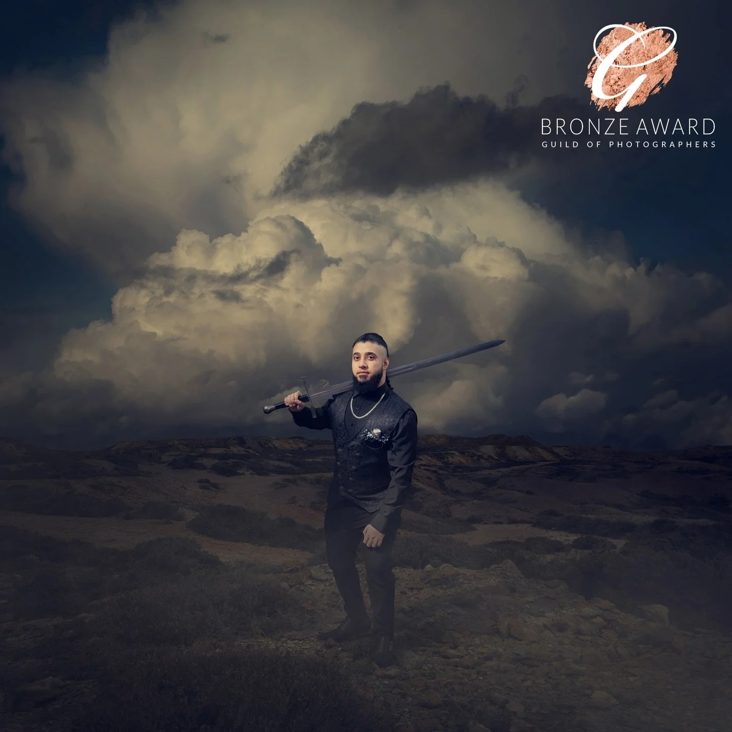 The second of two awards for us this month from  @theguildofphotographers The awesome @khalz.fitness ⚔️
.
.
.
#ajtimages
#alternativeweddingphotographer 
#altweddingphotographer 
#guildofphotogaphers