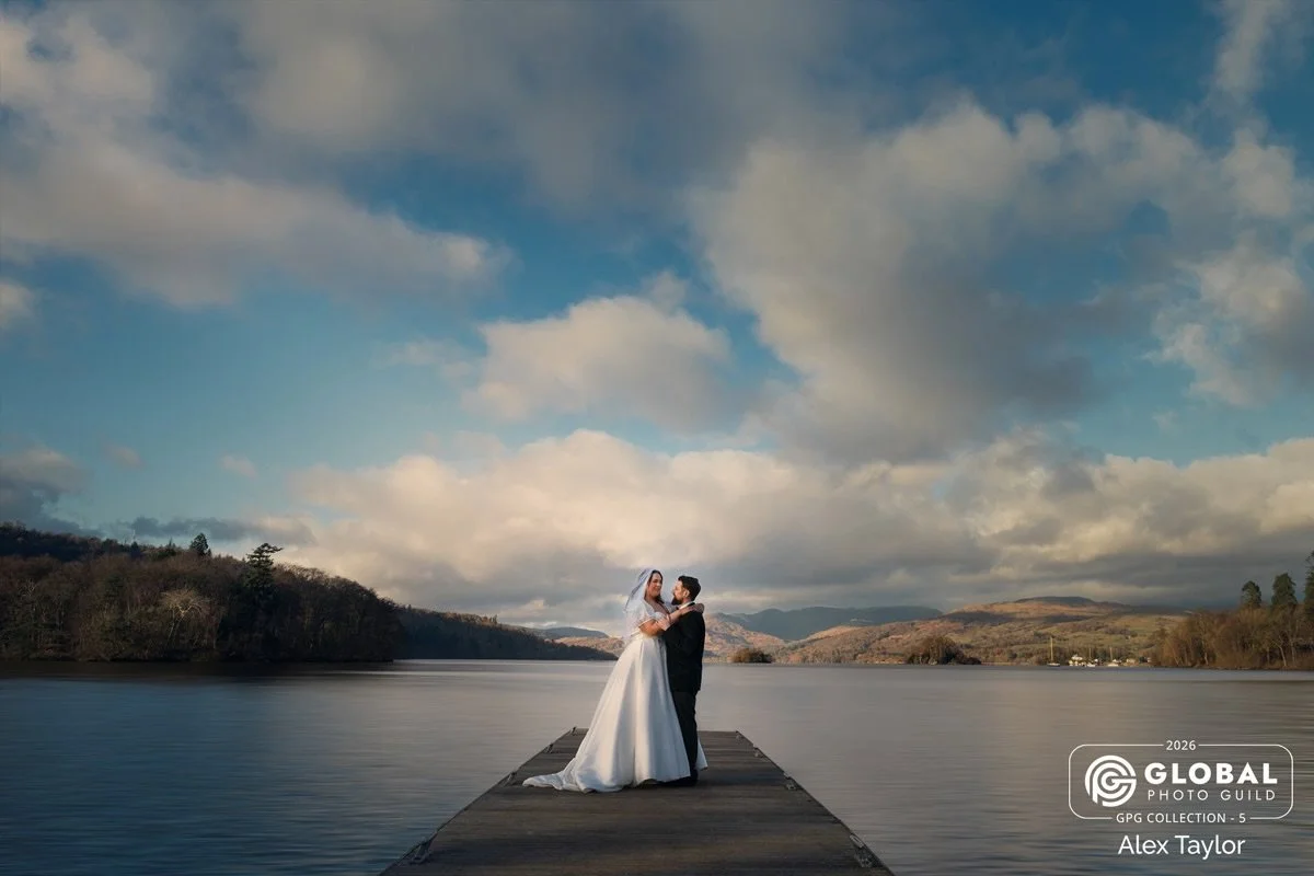 Pleased to have received an international award for this image from @globalphotoguild of the lovely Amy-Jean &amp; David taken on the stunning Lake Windermere👏 

.
.
#ajtimages #globalphotoguild #alternativeweddingphotographer #lakedistricweddingpho