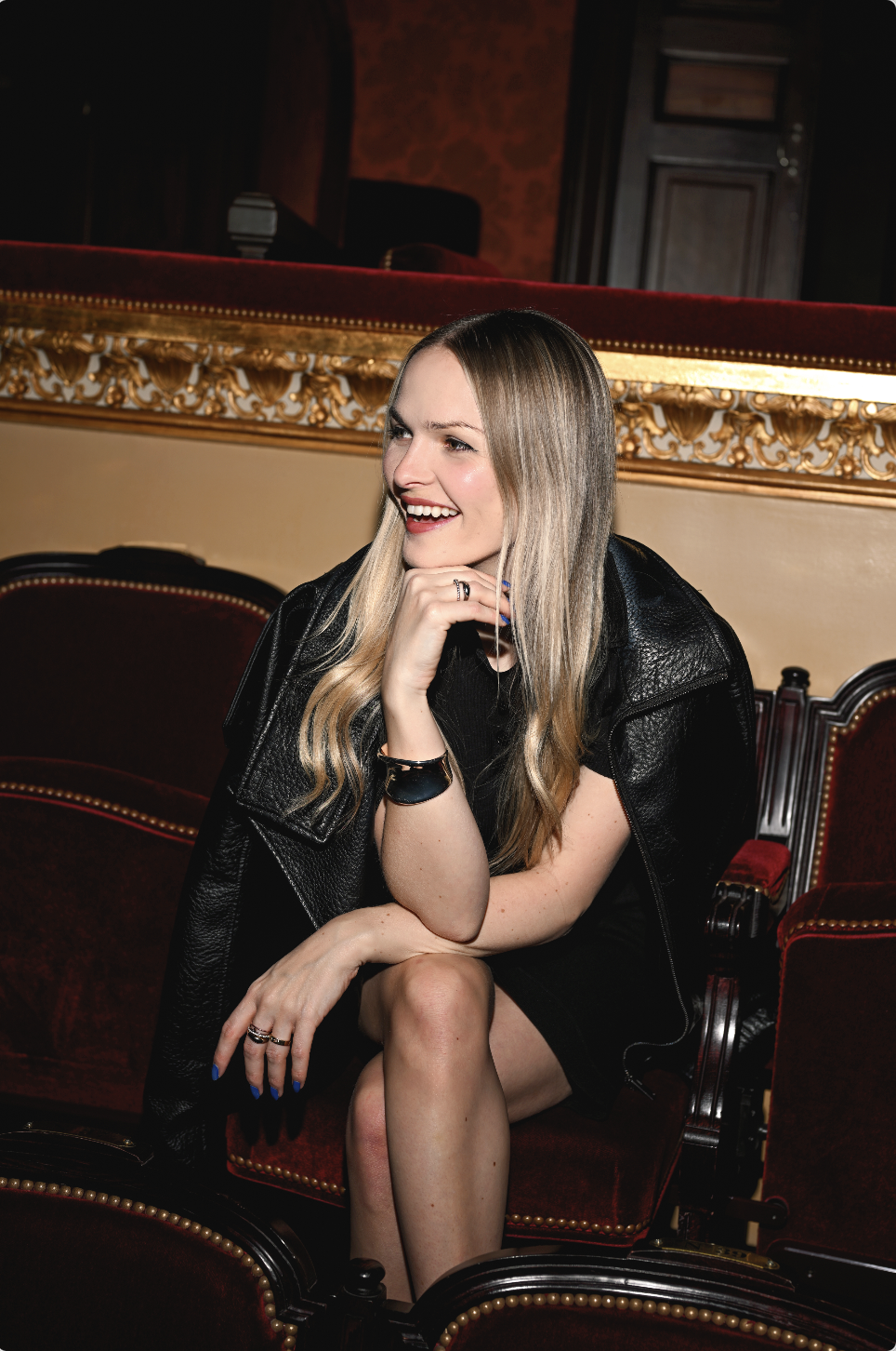 Svenja Ava at Sandro event