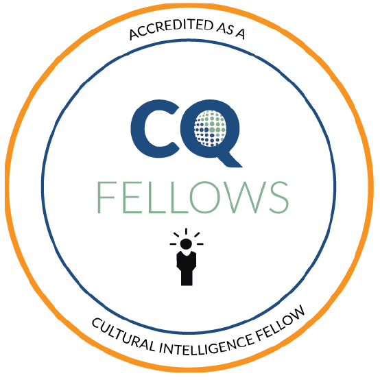 CQ Fellows badge logo, indicating Cultural Intelligence fellowship or recognition.