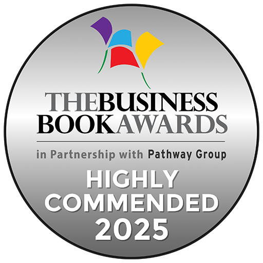 The Business Book Awards badge reading “Highly Commended”, shown as a circular award mark.