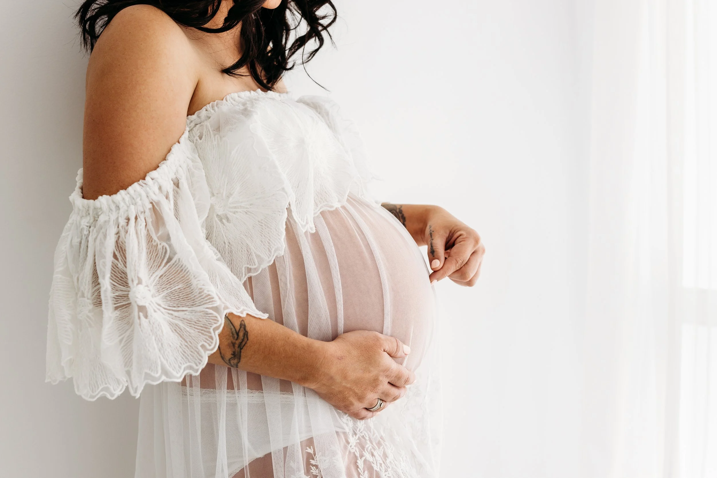 Expectant mother during a maternity photography session in Perth's Swan Valley