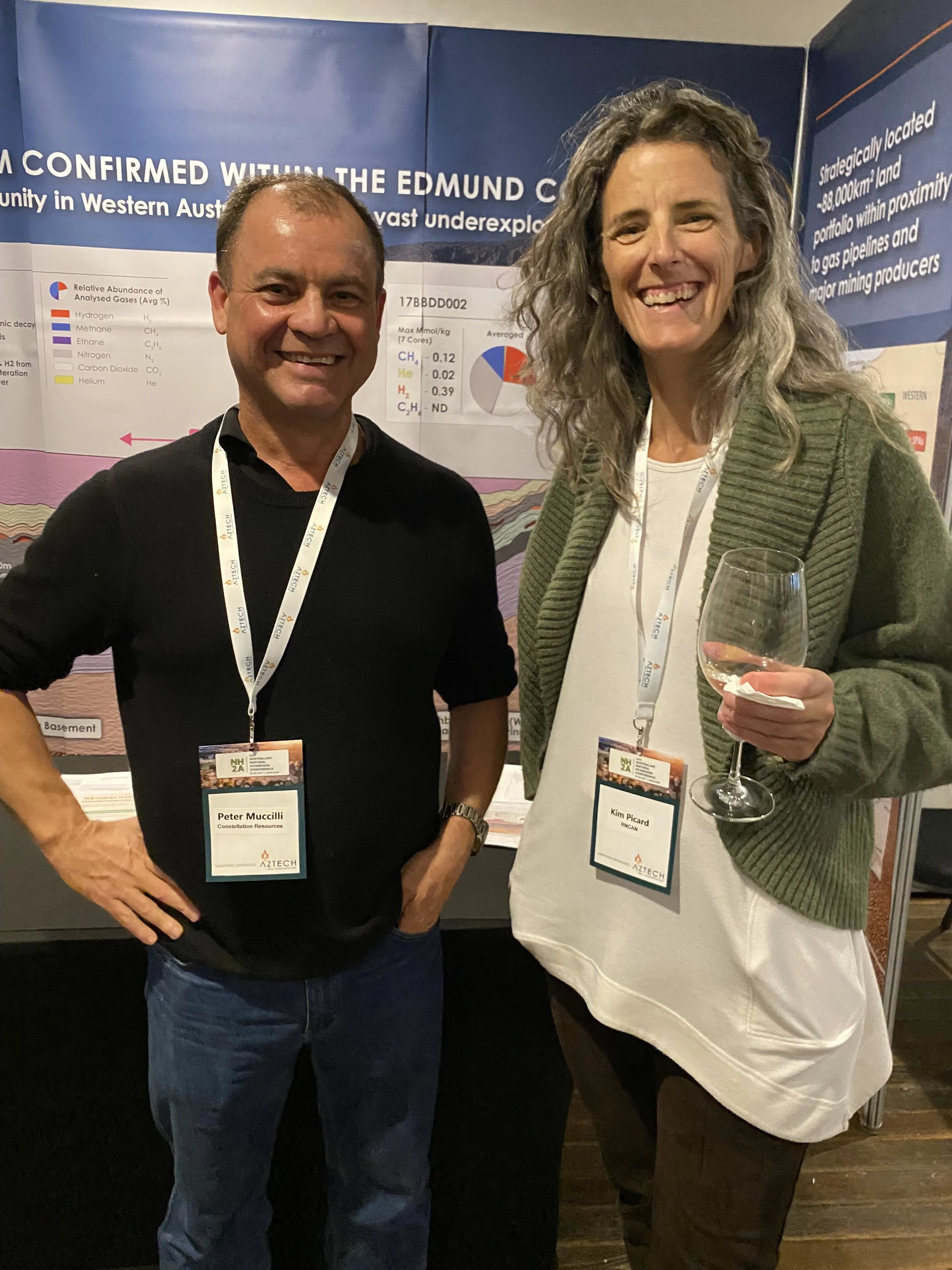Peter Muccilli (Constellation Resources) and Kim Picard (Geological Survey Canada) at Icebreaker night.