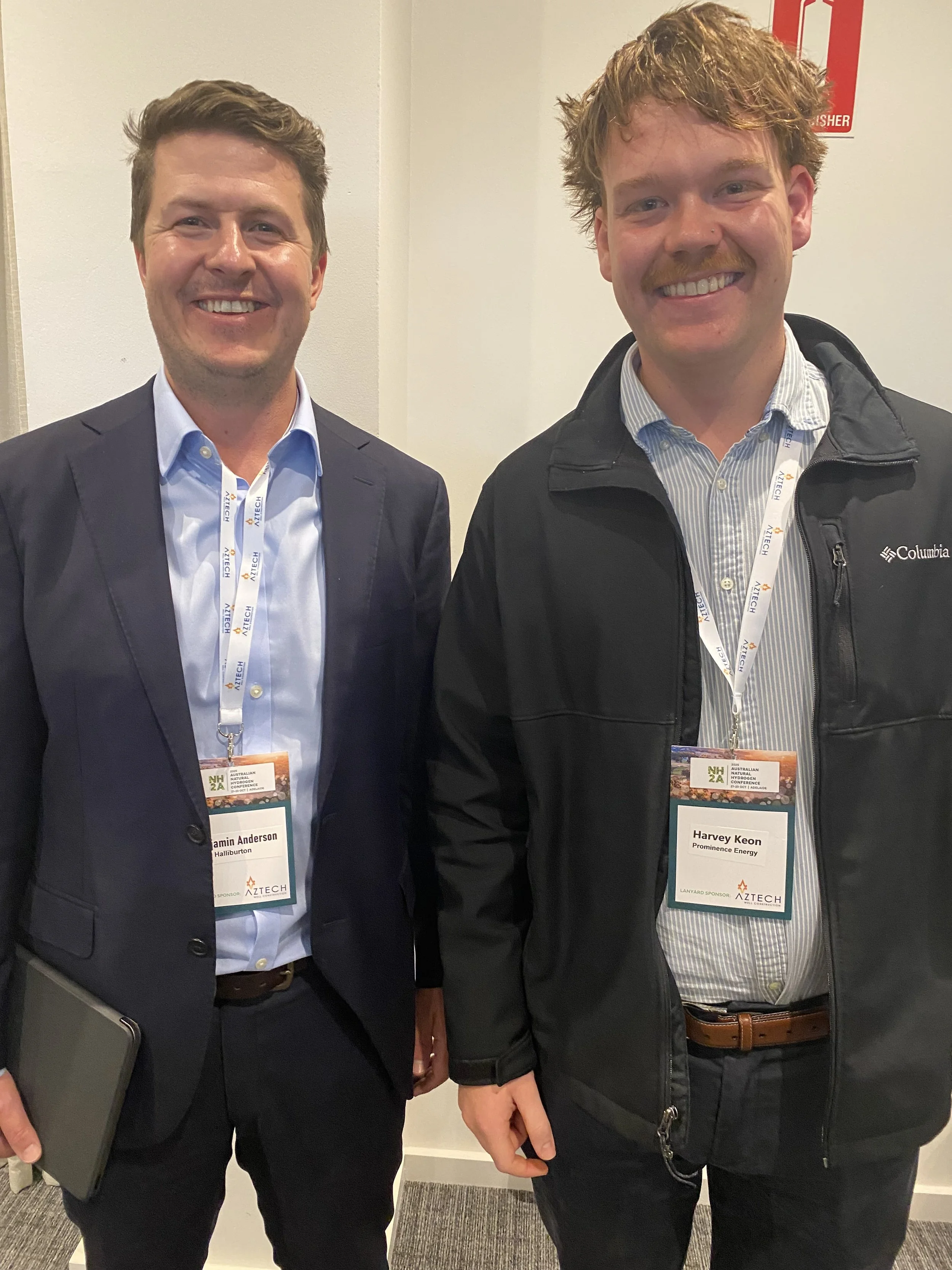 Benjamin Anderson (Halliburton, left) and Harvey Keon (Prominence Energy).