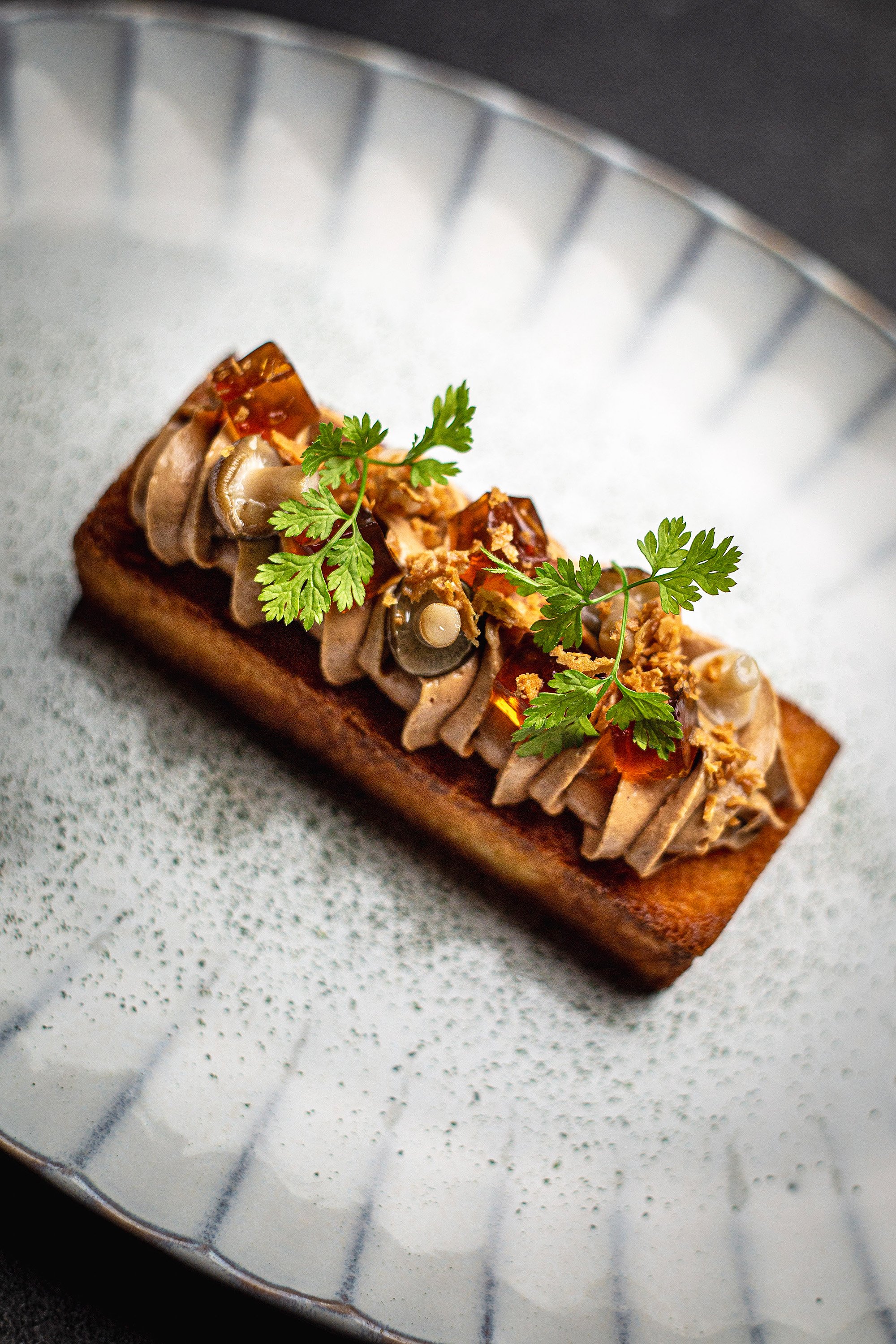 Chicken liver parfait, Pedro Ximénez