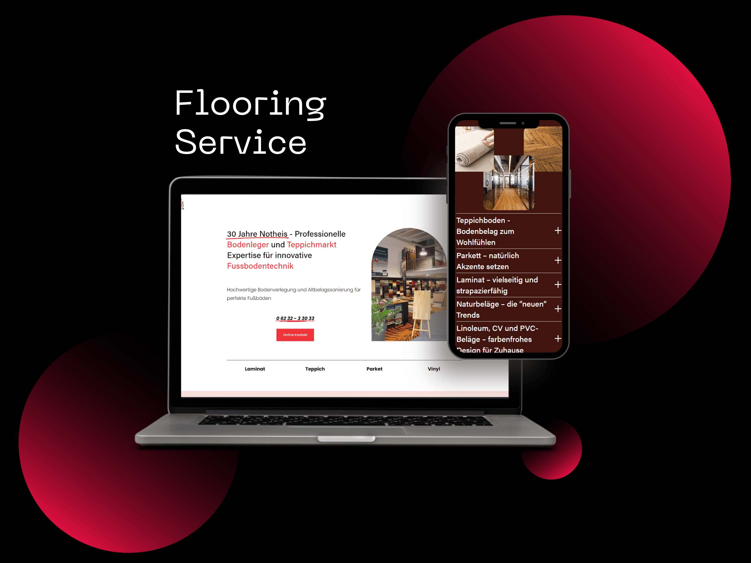 Squarespace Webdesign for Flooring Service Mobile Responsive and desktop view.png