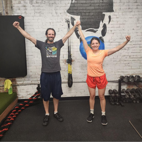 Fight Gravity Fitness Trainer with Client