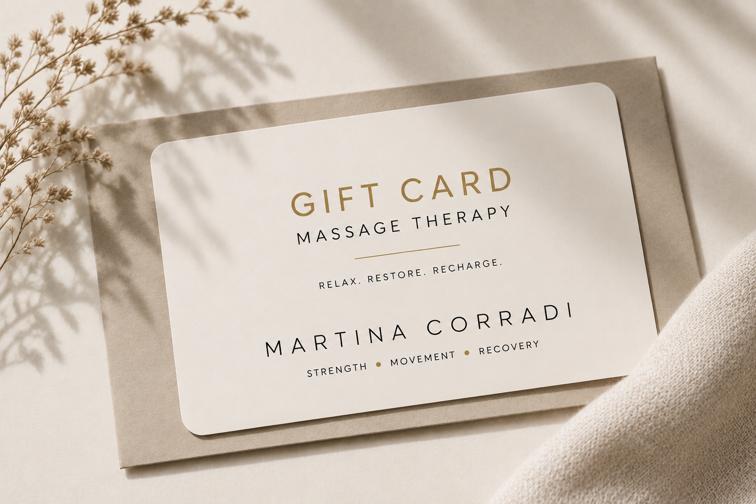 Massage Gift Card