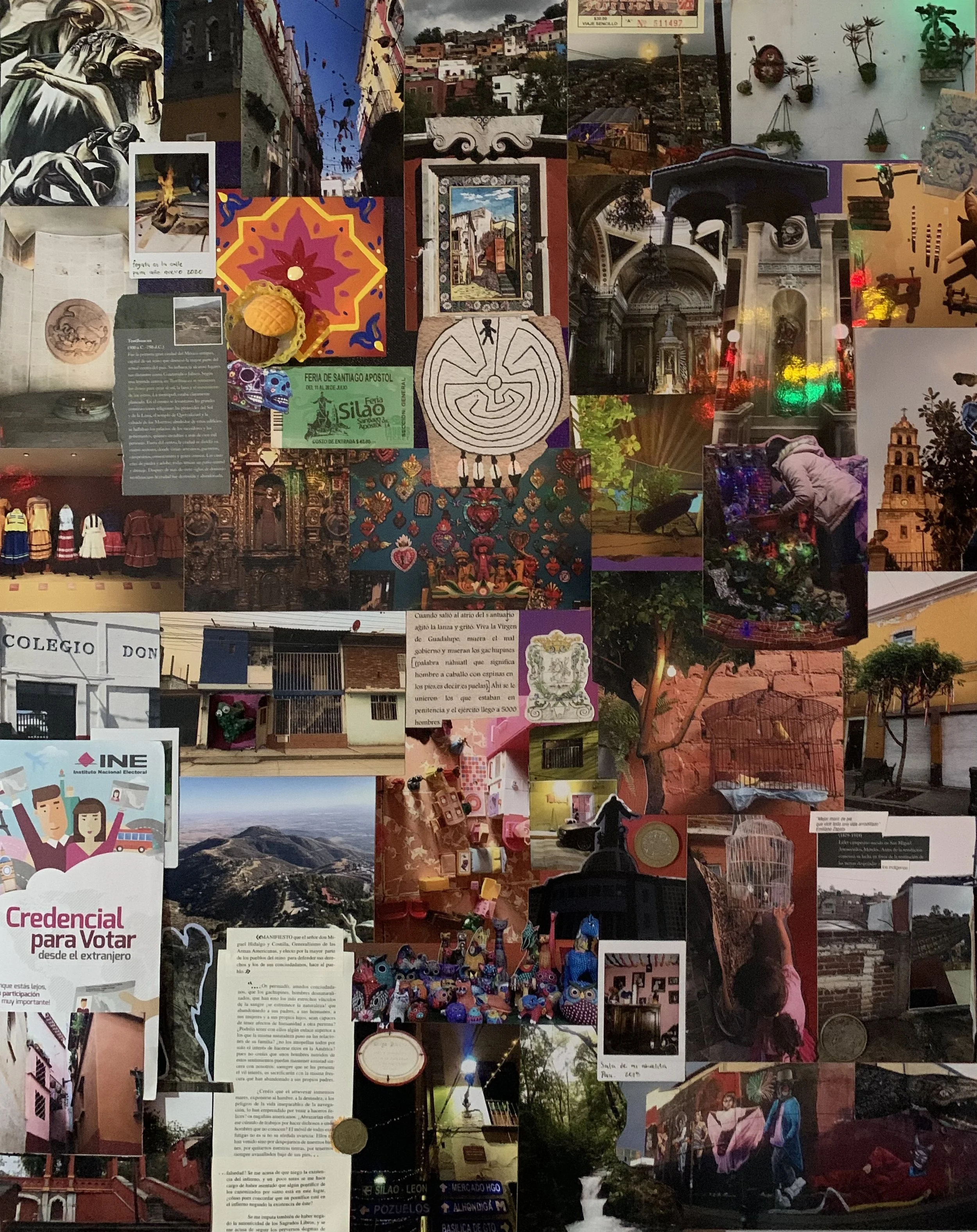 "In Lak'Ech - Hala Ken"
| Mixed media collage on canvas
(30"x33")