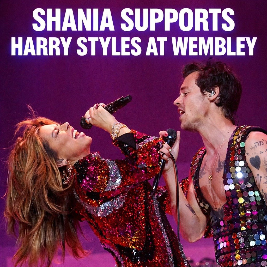 Shania Twain supporting Harry Styles at Wembley 😱✨

There is nothing I love more than seeing Shania up there making waves for all these years and coming out on top! 💐 Seeing her support Harry at Wembley in 2026 is such a beautiful 'full circle' mom