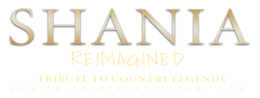 Official logo for SHANIA REIMAGINED - The ultimate Worldwide Shania Twain and Country Legends tribute show starring Liza Rebecca.
