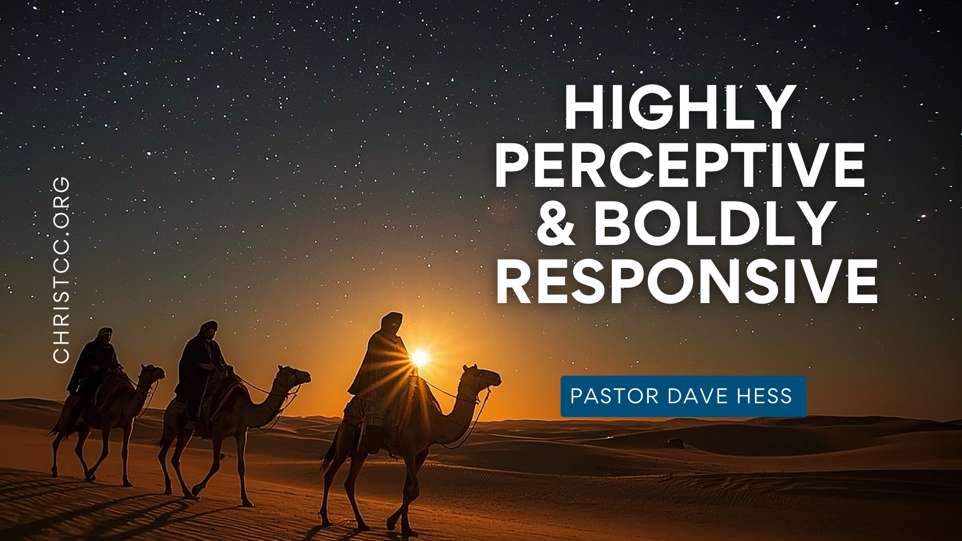 Highly Perceptive &amp; Boldly Responsive - Pastor Dave