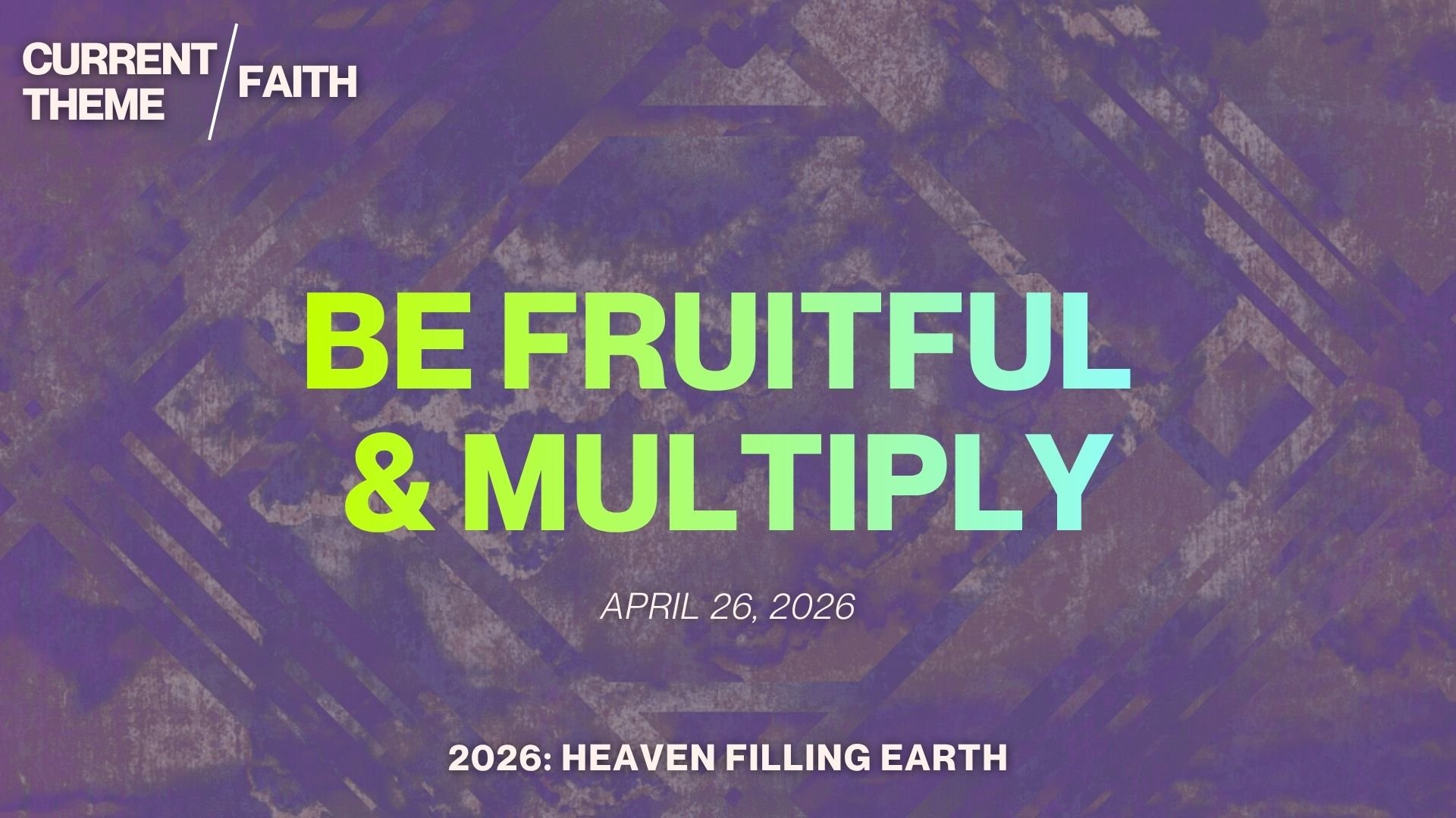 Be Fruitful &amp; Multiply - Pastor Tim