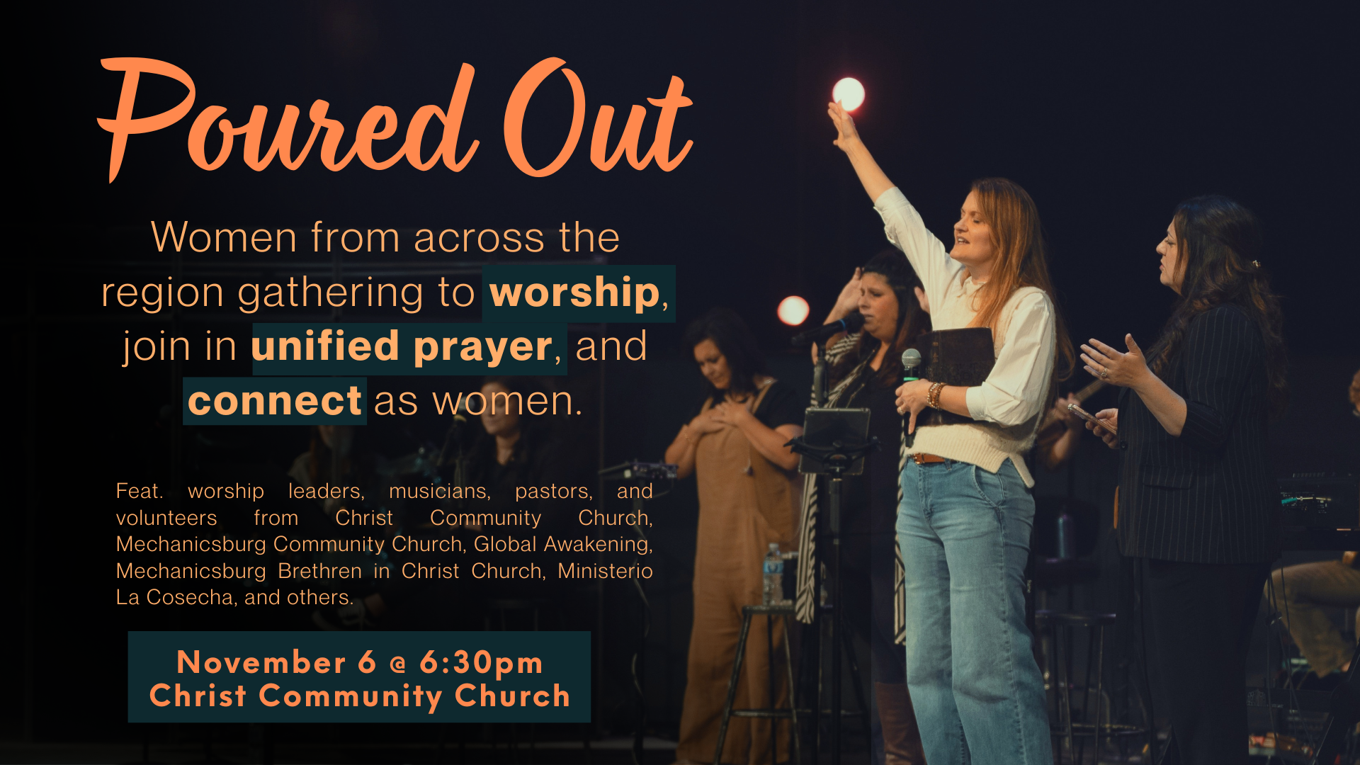 Poured Out: A Regional Women's Night of Worship and Intercession
