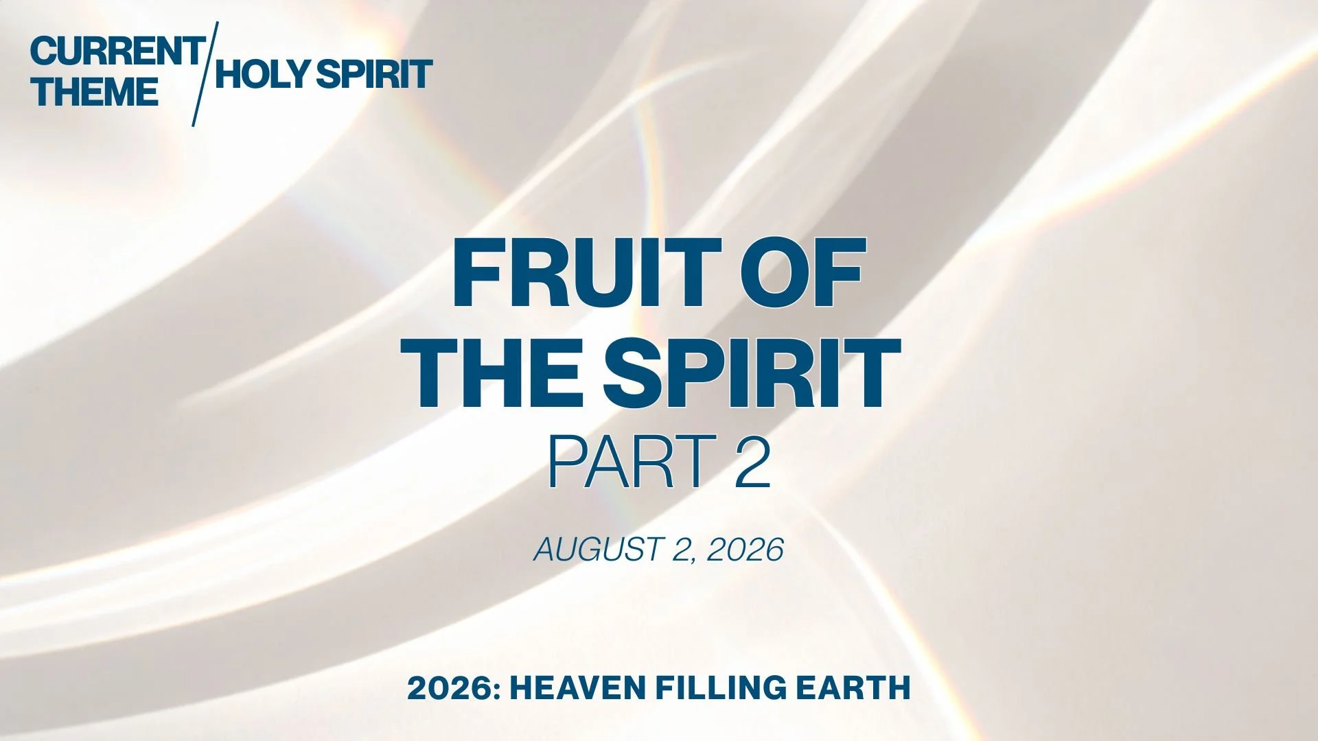 Fruit of the Spirit Pt 2 - Pastor Tim