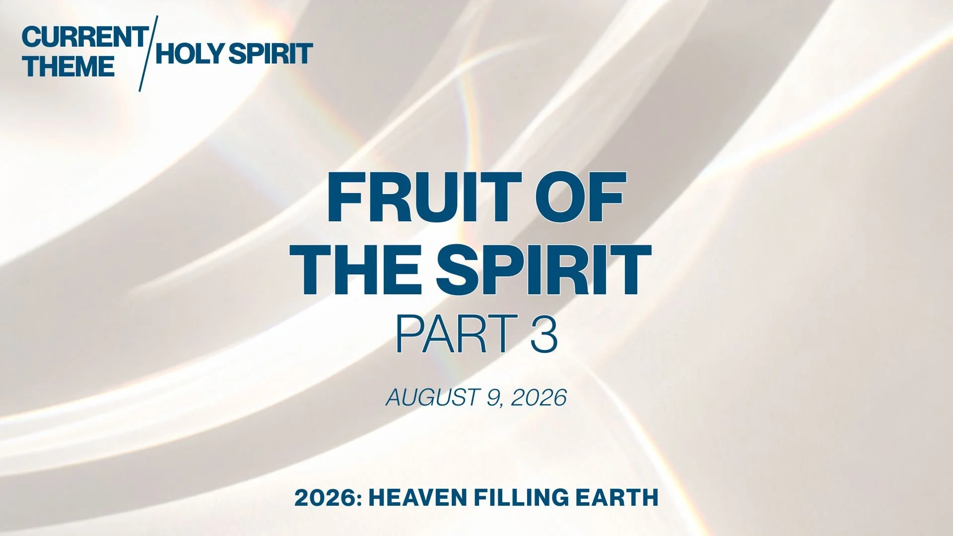 Fruit of the Spirit, Part 3 - Pastor Tim