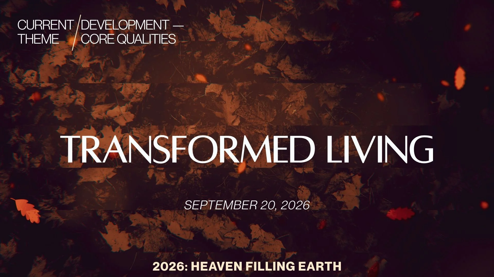 Transformed Living - Pastor Tim