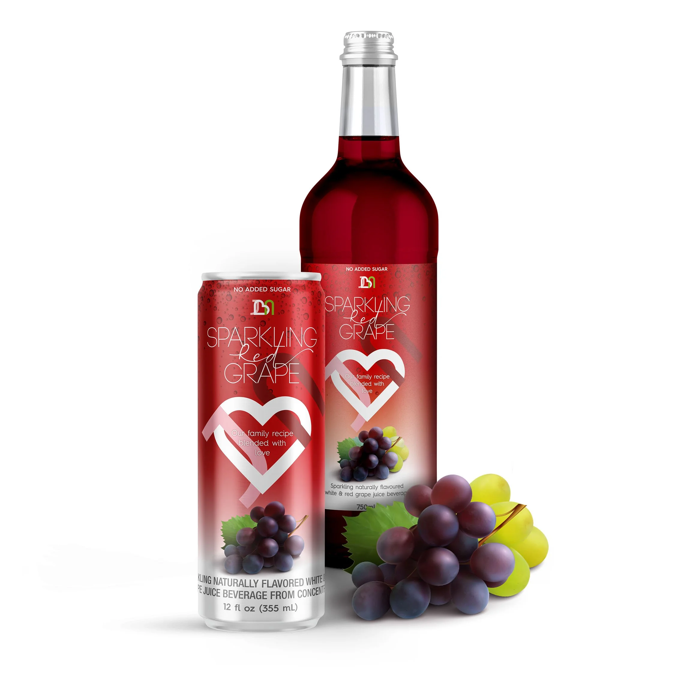 JBN Beverages - Red Grape Bottle & Can