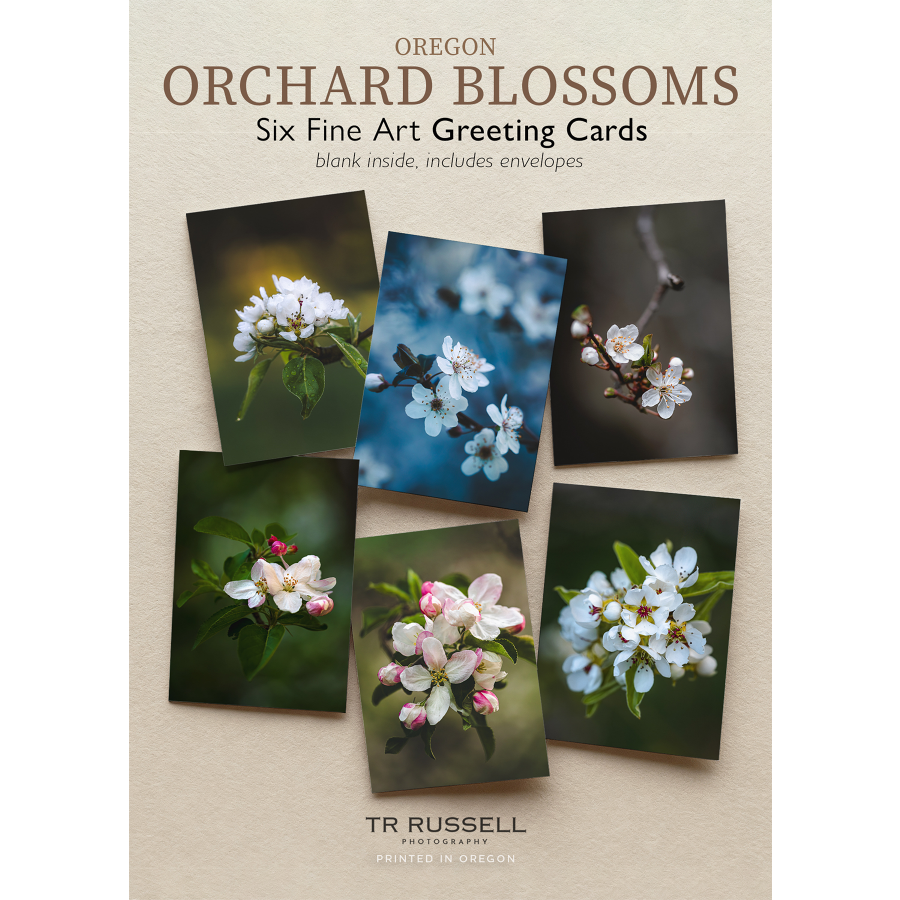 Oregon Orchard Blossoms Fine Art Greeting Card Set of 6