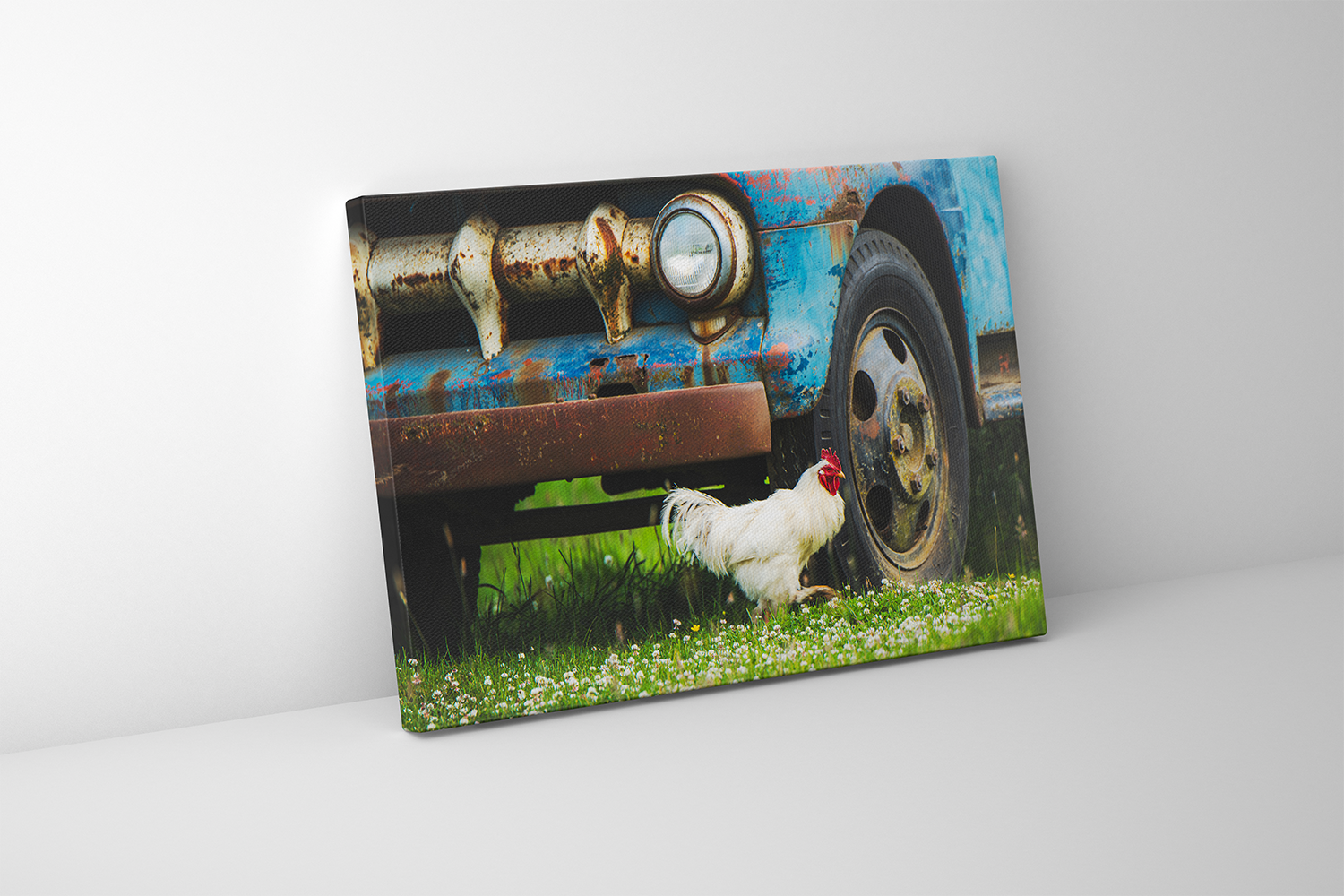 Gallery-wrapped canvas print of “Farm Days,” showcasing soft textures and nostalgic detail.