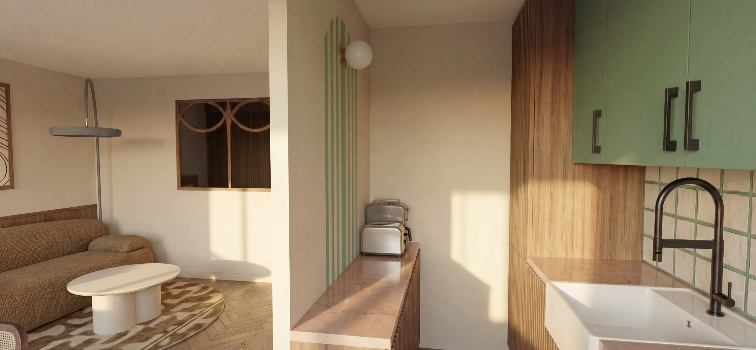 Entrée vers la cuisine 