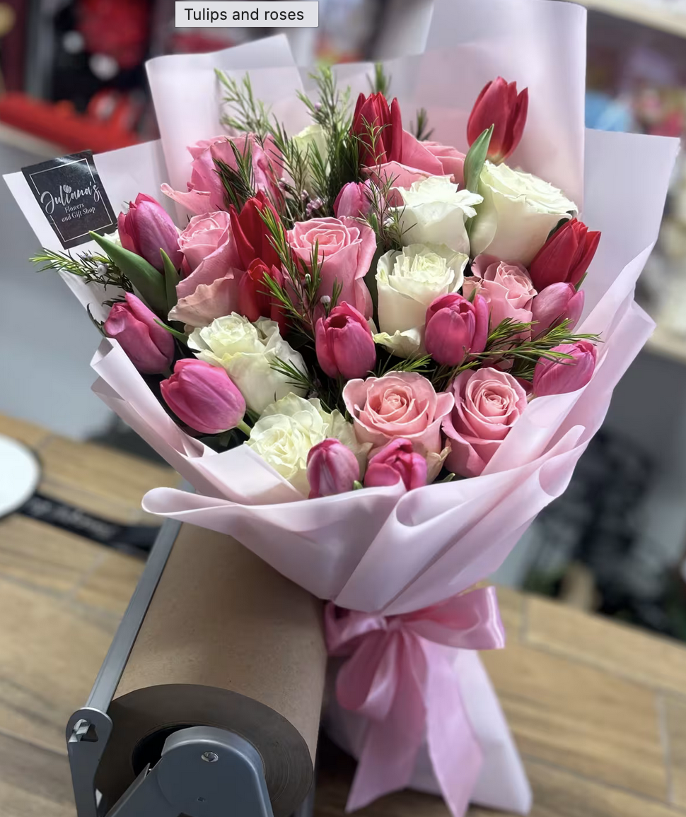 Deluxe Tulip and Rose Bouquet