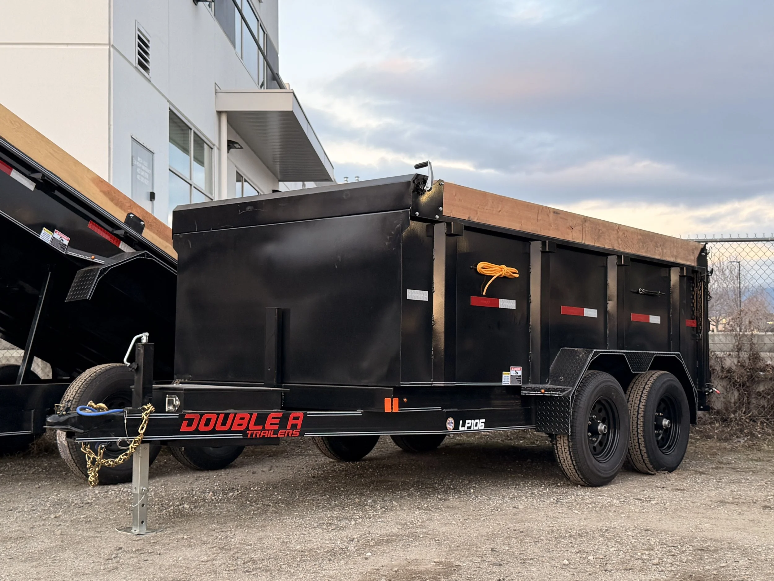 Double A Pro Series LP106-12 Dump Trailer (6' W X 12' L) 5000k Axles 36" High Side