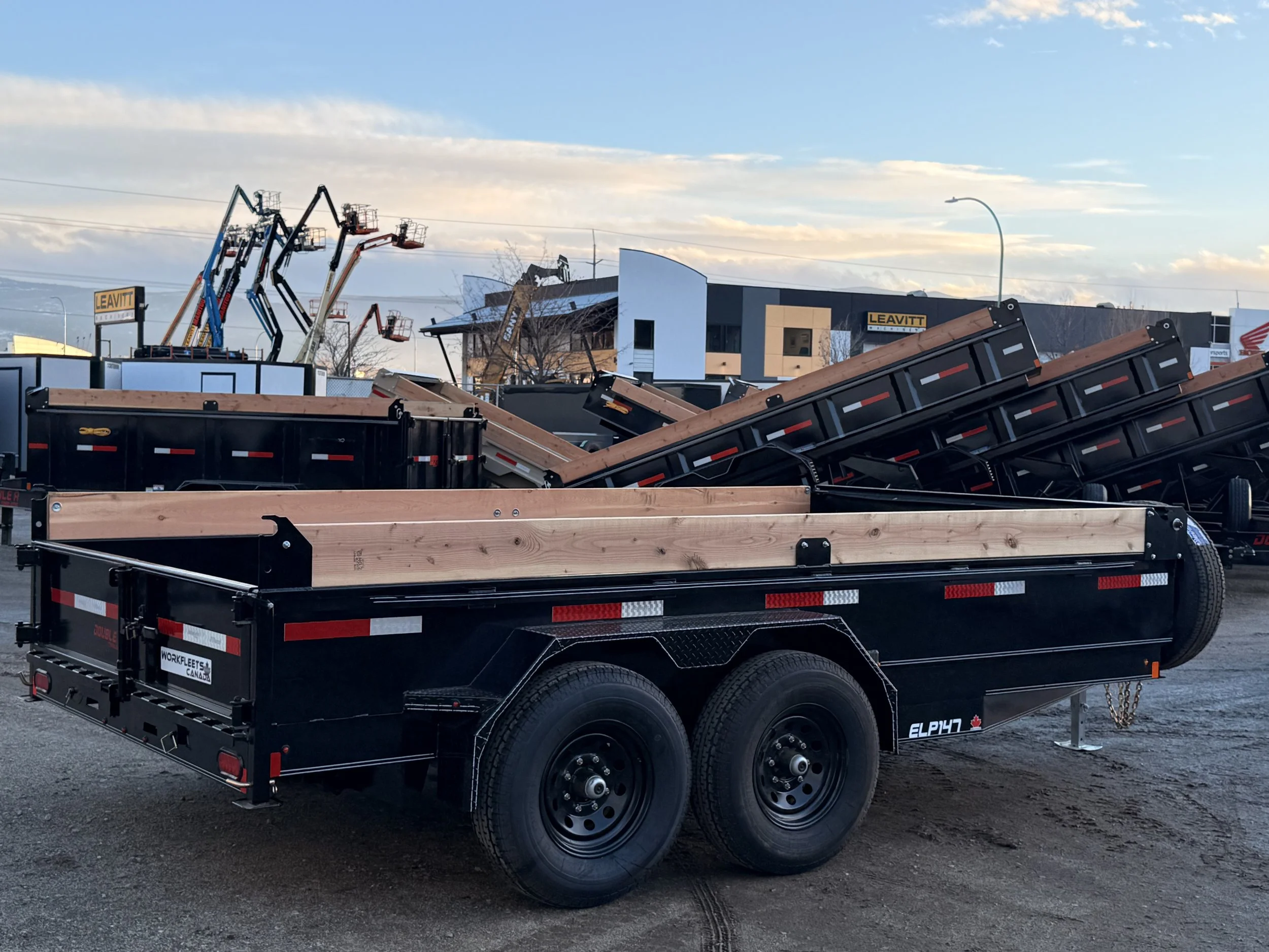 Double A ELP147-14 Dump Trailer (7' W X 14' L) 7000k Axles