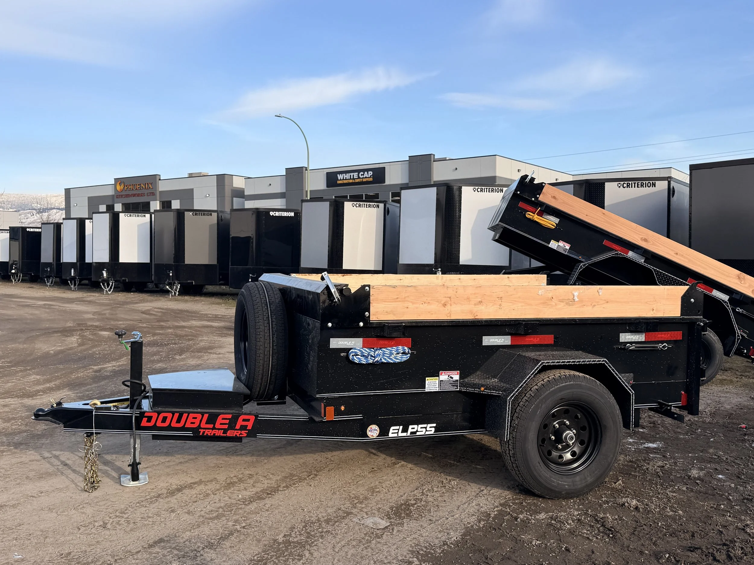 Double A ELP55-8 Dump Trailer (5' W X 8' L) 5000lb Axle