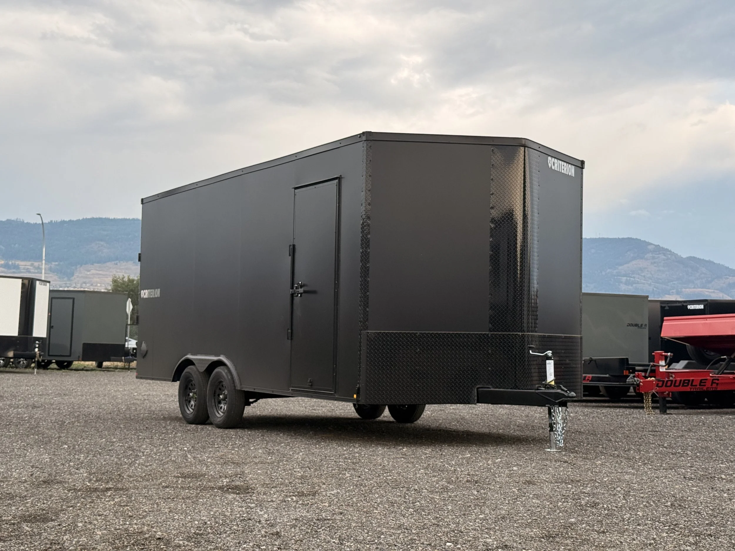 Criterion 8.5`x 18` Plus V Nose Enclosed trailer (Tandem axle / Ramp / Matte Black)
