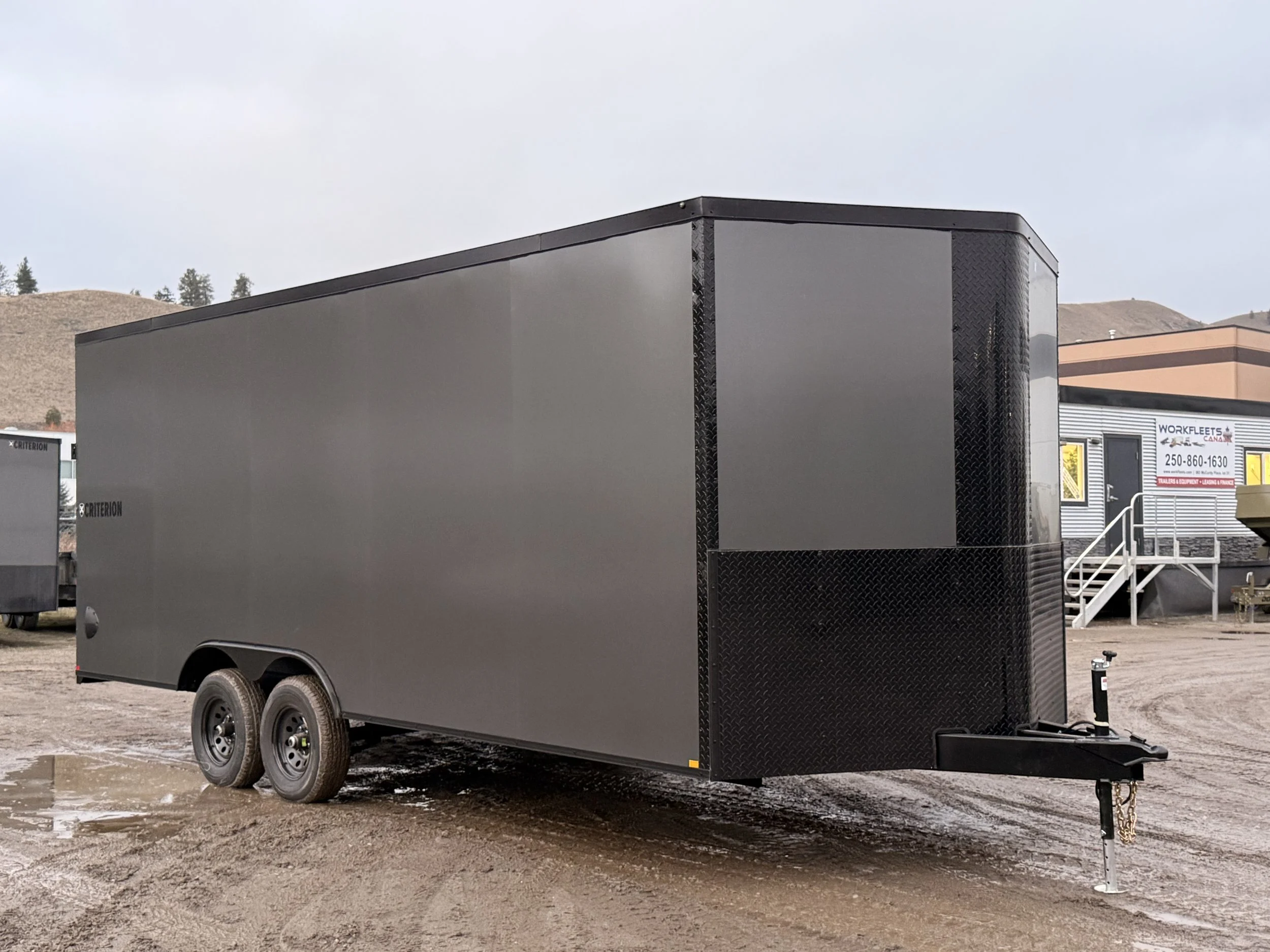 Criterion 8`x 20` Cargo Trailer (Tandem axle / Ramp door / Charcoal )