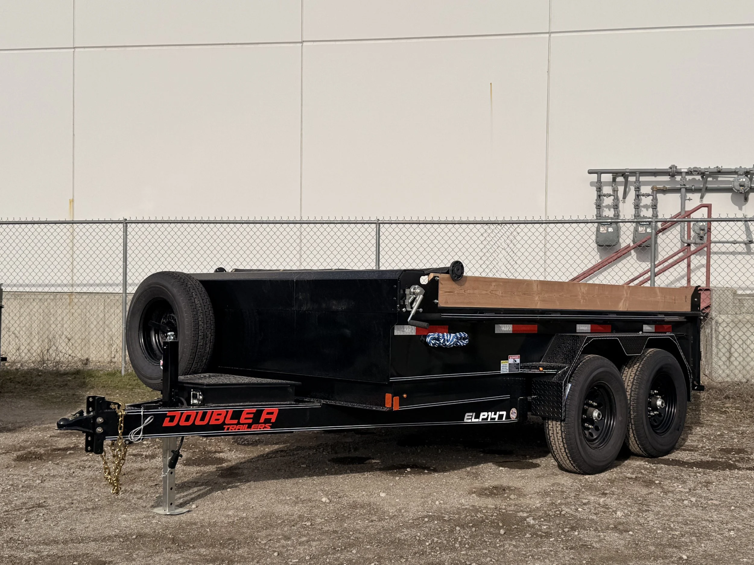 Double A ELP147-12 Dump Trailer (7' W X 12' L) 7000k Axles