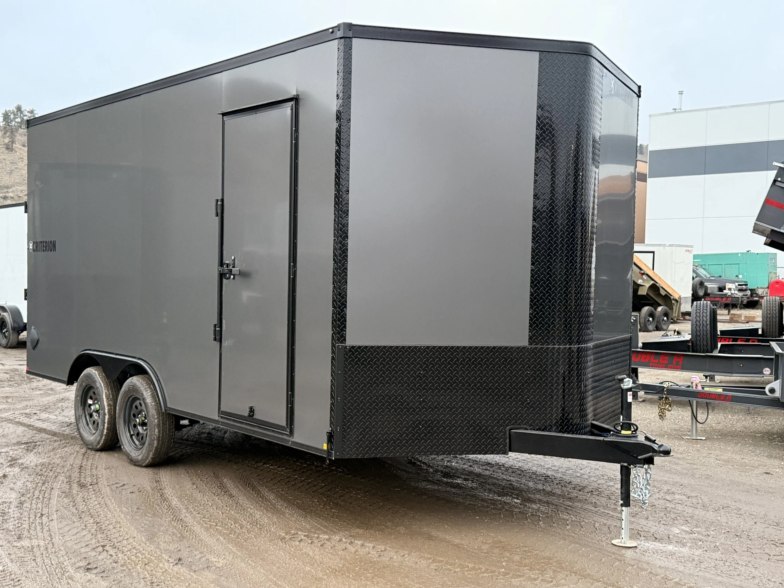 Criterion 8.5`x 16` Plus V Nose Enclosed trailer (Tandem axle / Ramp / Charcoal)