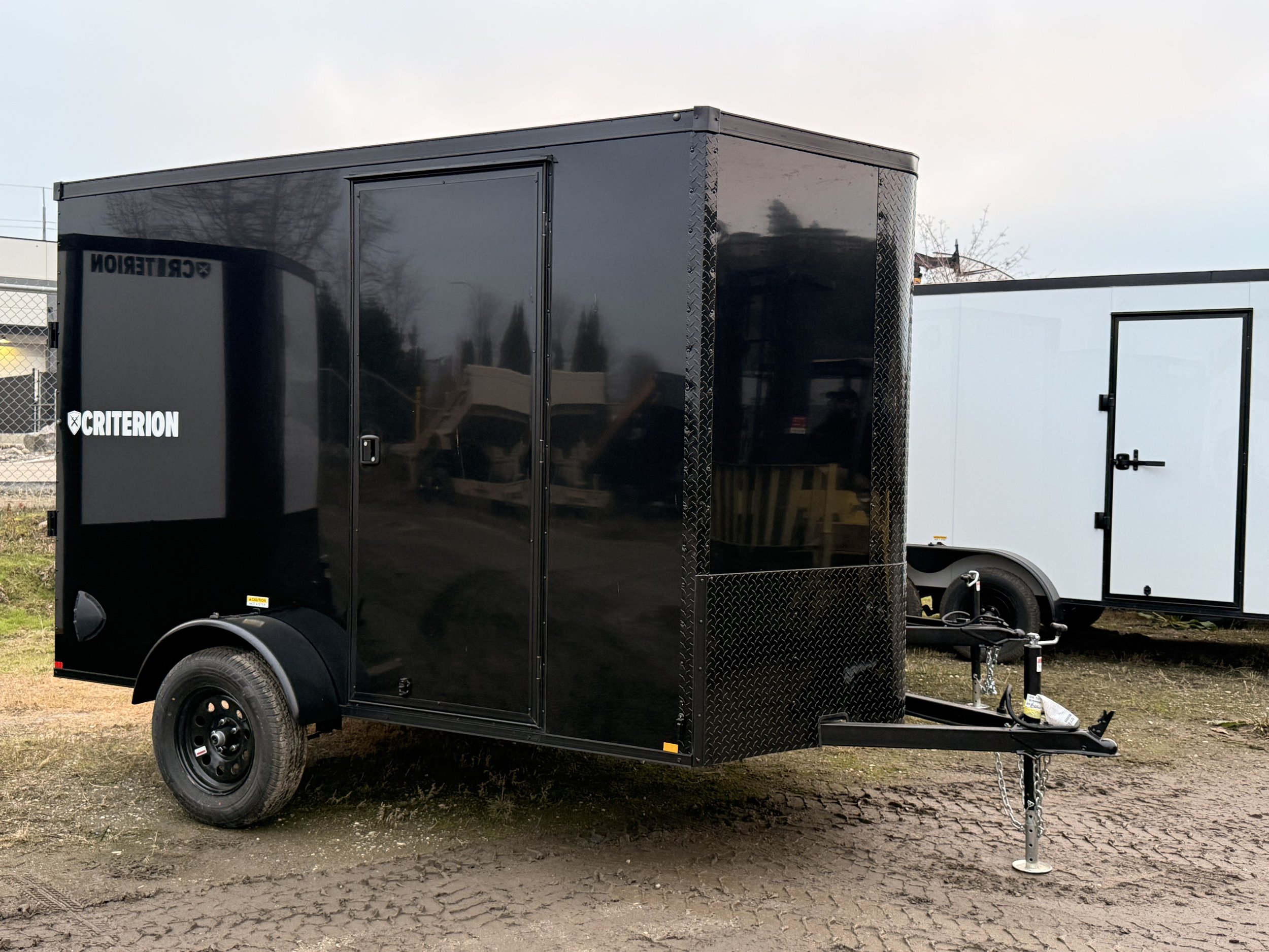 Criterion 6`x 10` Plus V Nose Cargo trailer (Single axle / Ramp / Black)