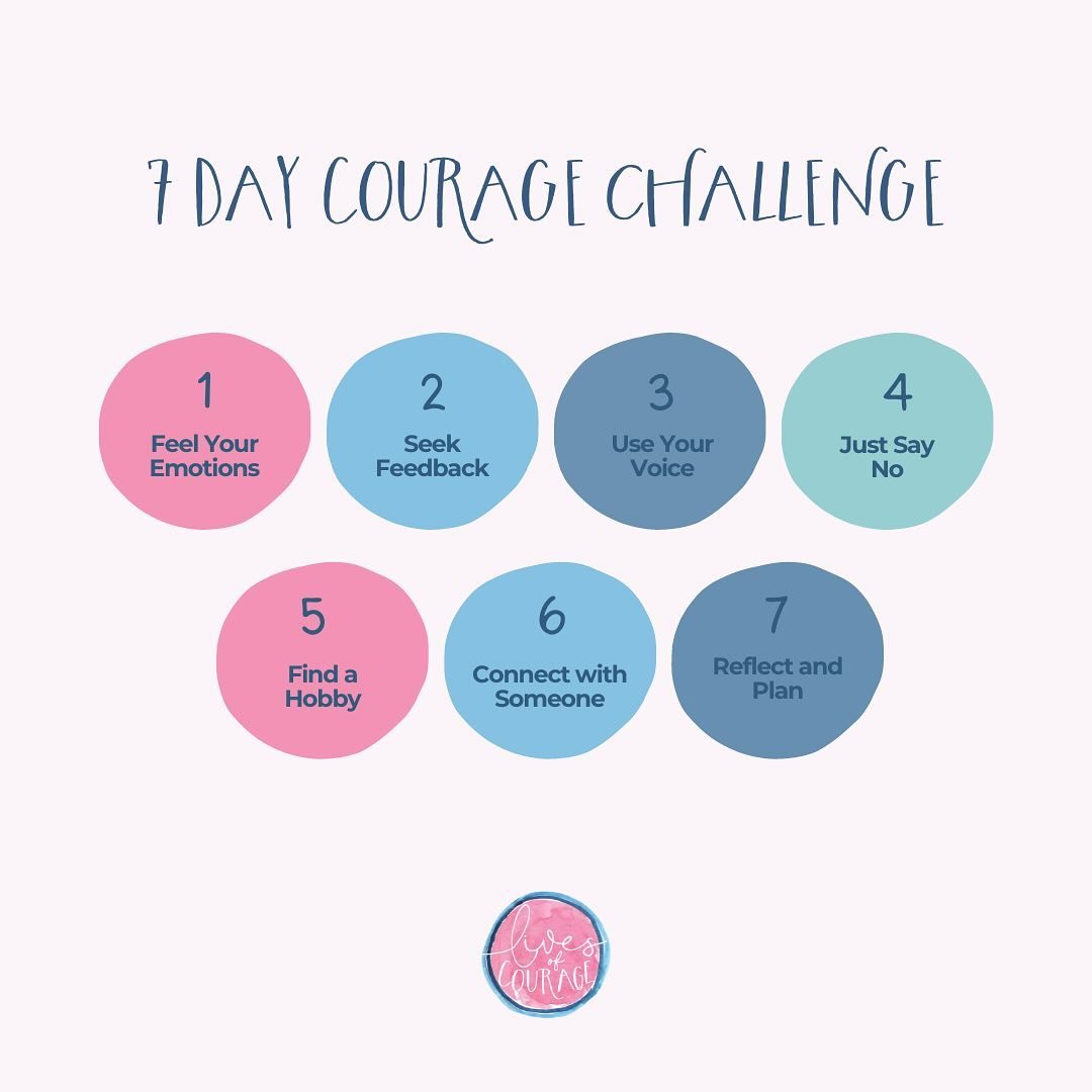 Ready to embrace your fears and address them head-on? Join us for the &ldquo;Seven Days of Everyday Courage&rdquo; challenge starting this week! Each day, we&rsquo;re inviting you to step out of your comfort zone and practice a small act of bravery. 