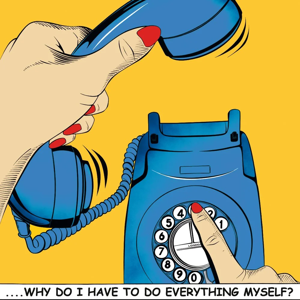 (1134)  Original Size  99 x 99cm . Title WHY DO I HAVE TO DO EVERYTHING MYSELF - RGB (Pc) Master.jpg