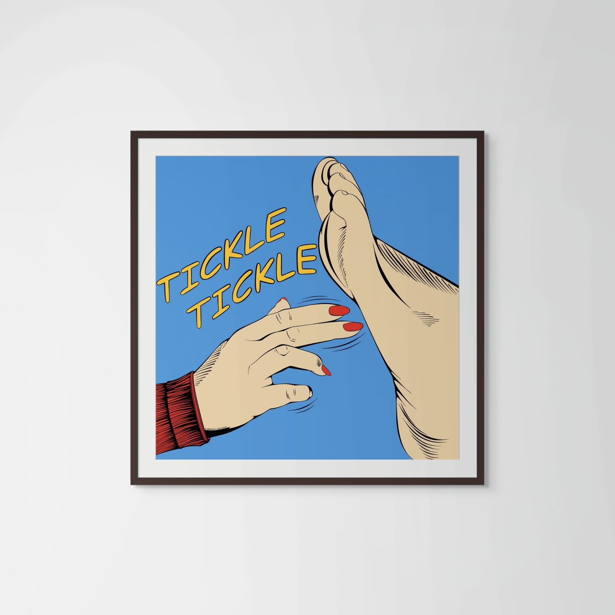 Tickle Tickle |
Acrylic on board |
Size with frame 105cm x 105cm, has hanging |
£ POA