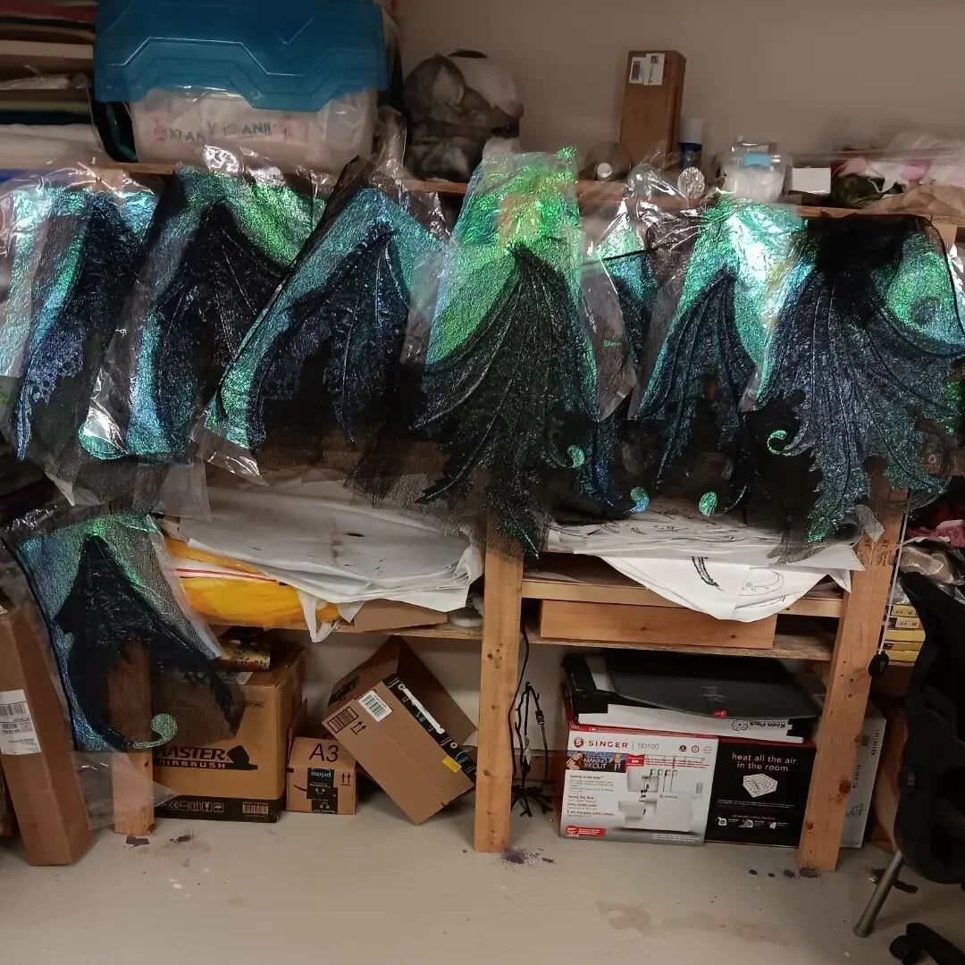 Base work done, now for final trimming, then finishing. Hope you like them. What else would you like to see, comment below? #wings #fairywings #fae #fairy #gothwings #goth #ladyoftheonering #thepretenderscloset