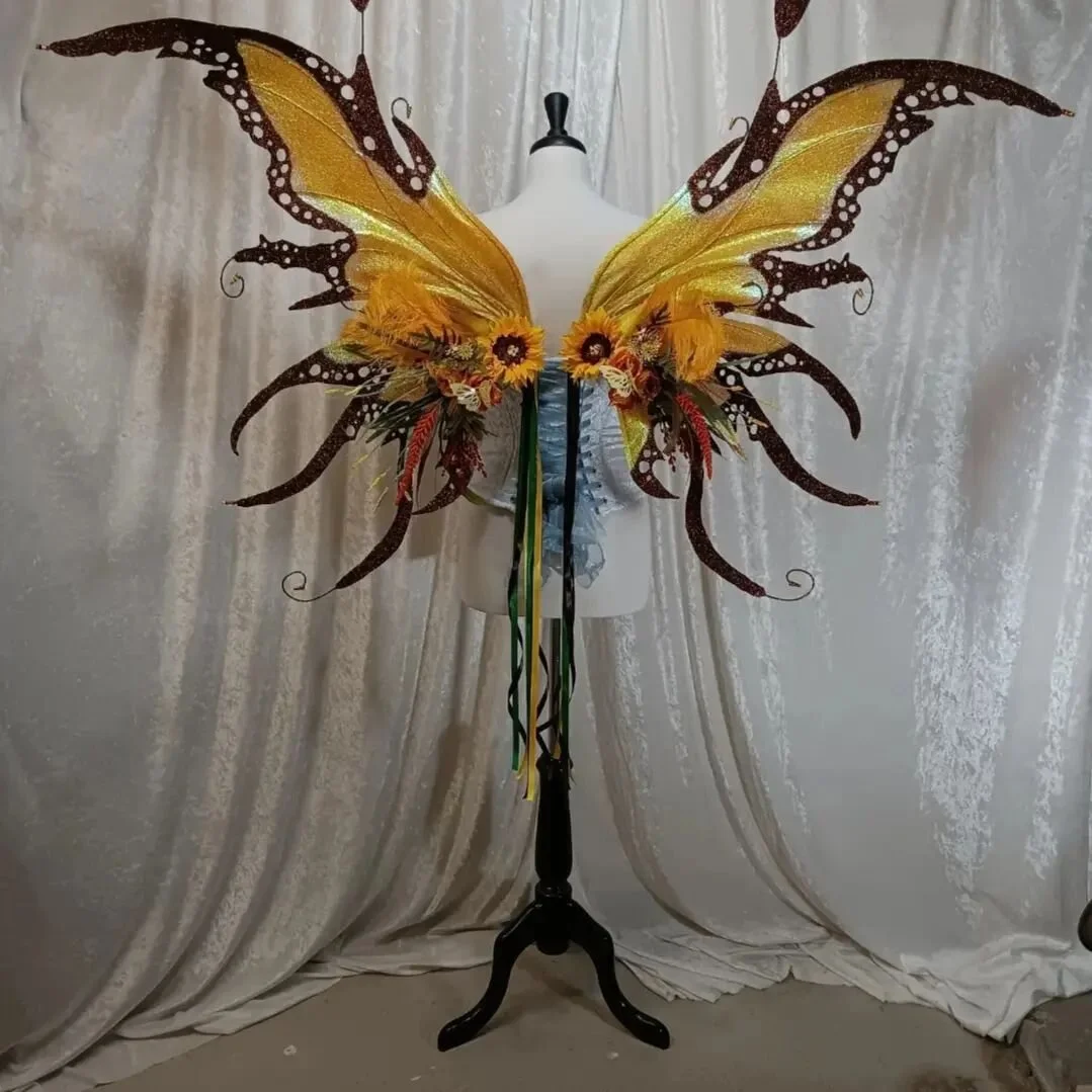FOR SALE. $450.00. Lovely summer sunflowers. These are truly one of a kind. If you would like to purchase these lovelies, just state purchase in the comments below. Also, if you would like a payment plan, let's me know. #wings #fairywings #fairy #f