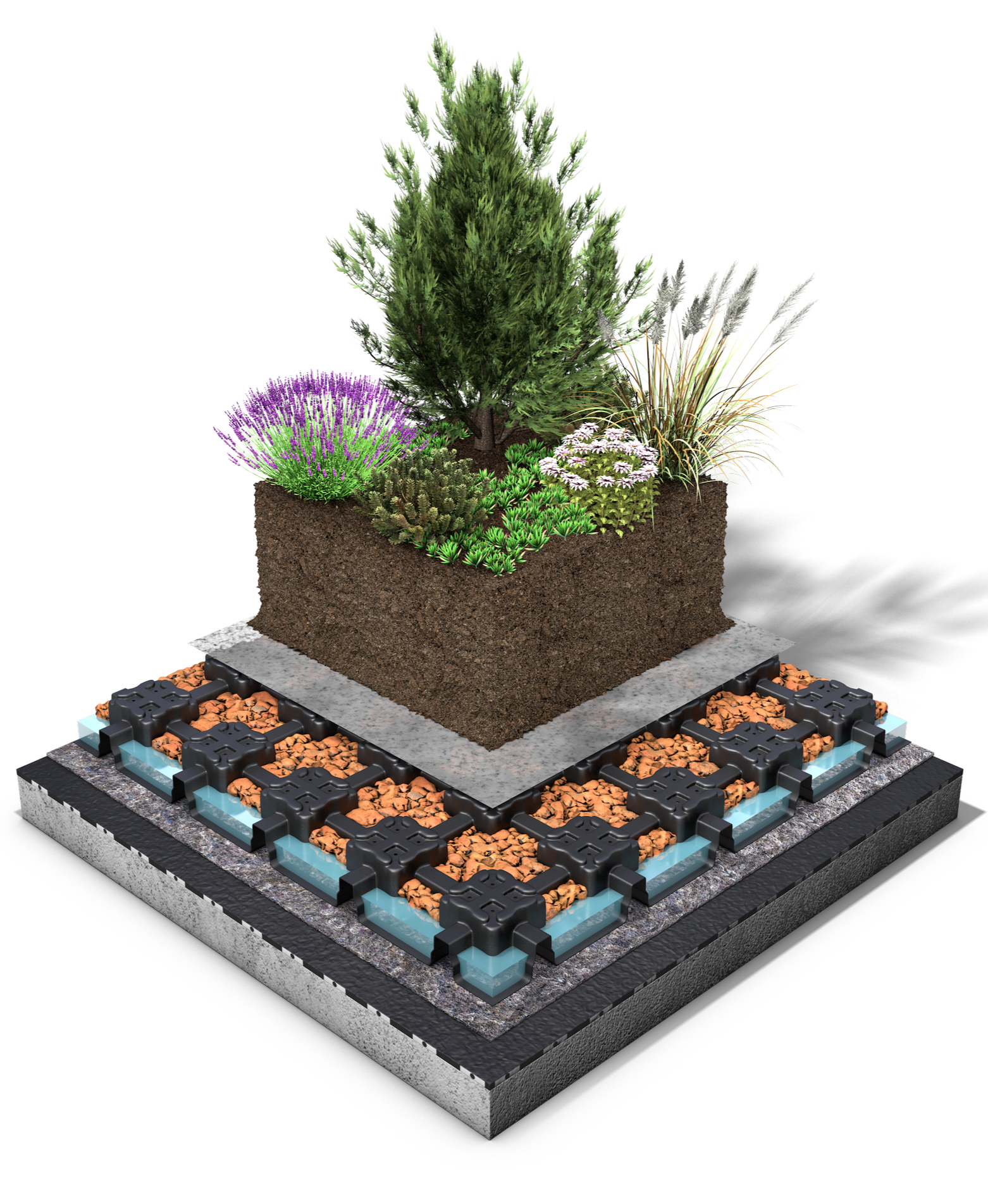 Intensive Green Roof with FD60