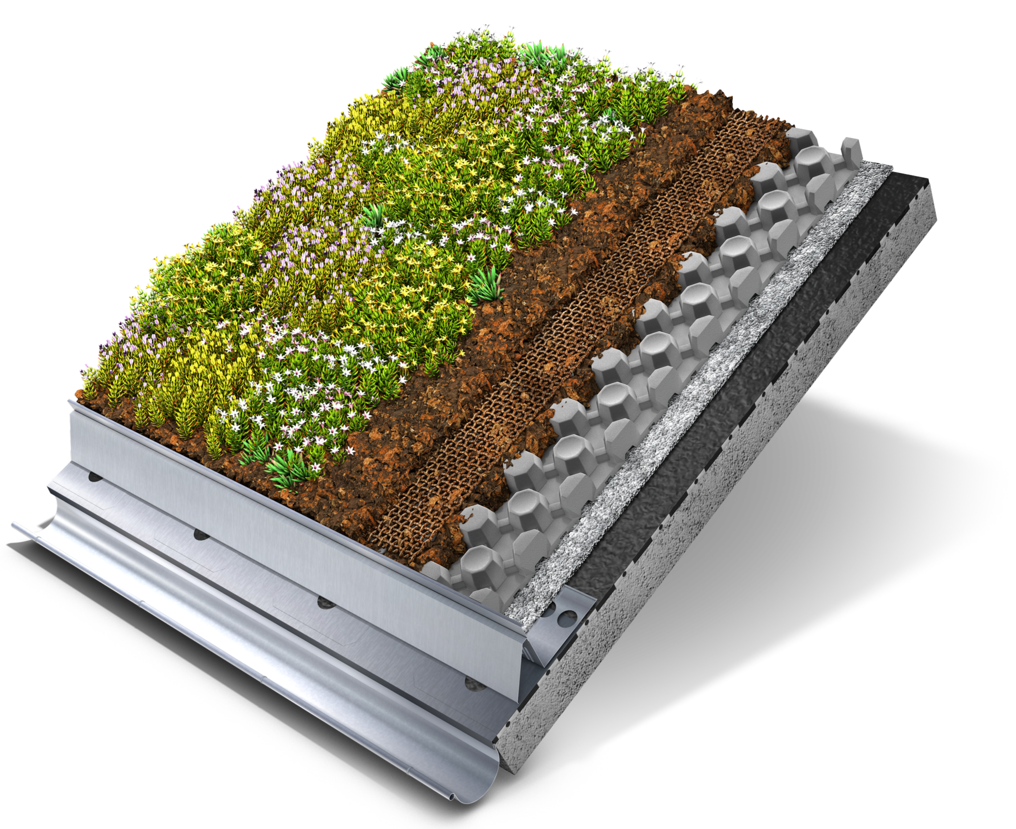 Sloped Green Roof with FS50/75