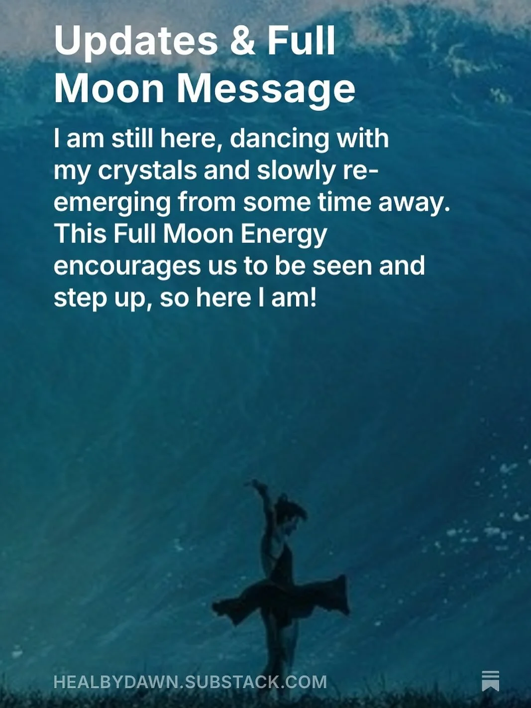I am still here, dancing with my crystals, having taken some time away to recharge. As I slowly re-emerge back online, I have a full moon message and some updates to share with you! Read more on my substack. 

#fullmoon #crystals #crystalhealer #medi