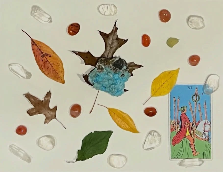 &ldquo;It is safe for me to be seen. It is safe for me to be heard.&rdquo; Calling back your power. This energy-infused healing grid works with nature energy, along with the energies of the Six of Wands, Blue Aragonite, Carnelian and Clear Quartz. 

