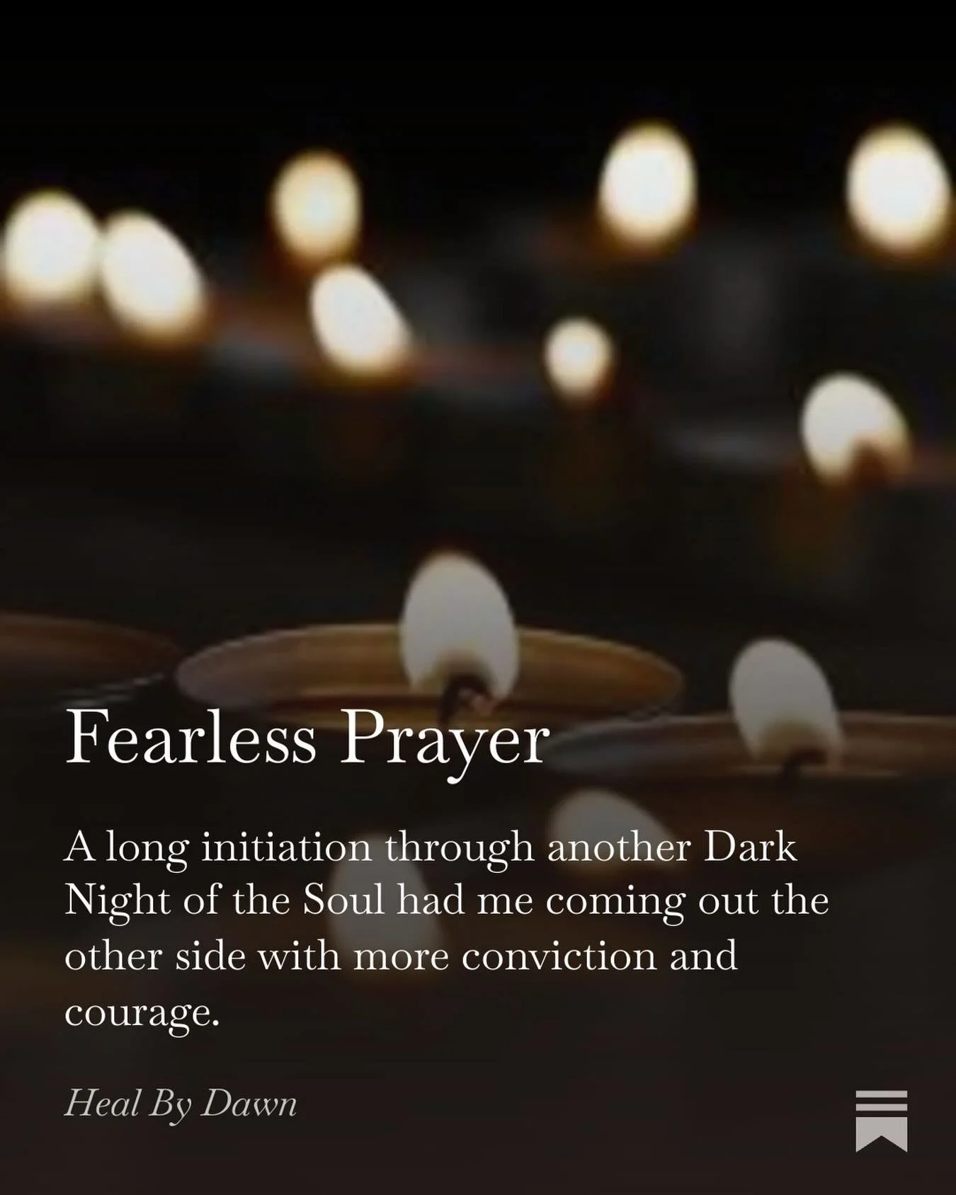 A long initiation through another Dark Night of the Soul had me coming out the other side with more conviction and courage. Recently I found myself feeling a lower energy being in my basement and how I felt now compared to a year ago was drastically 