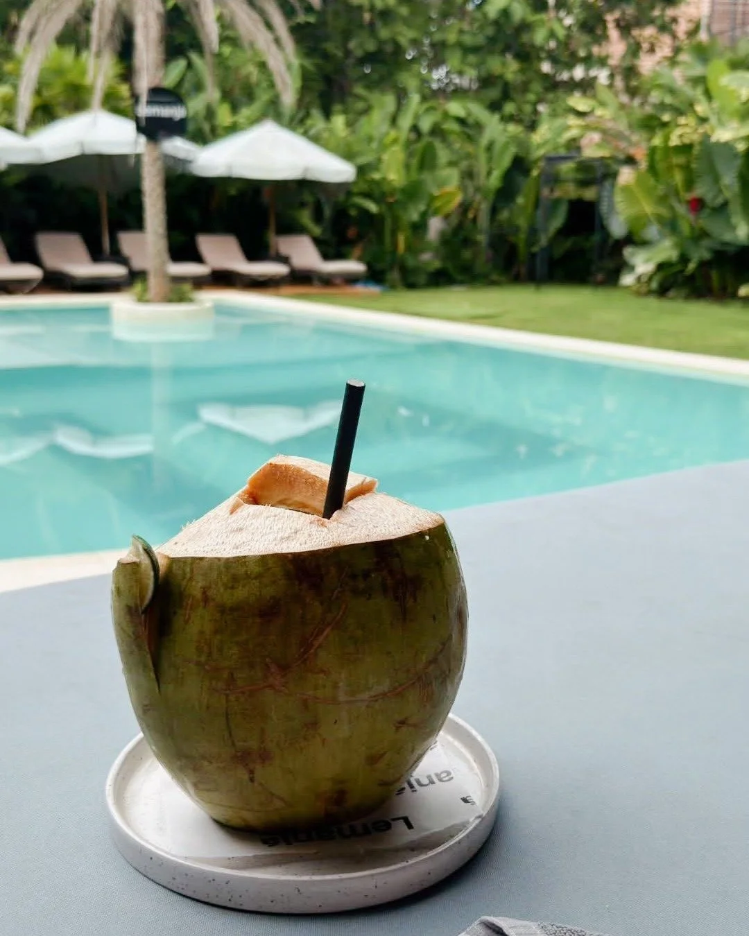 Fresh coconut on us, every brunch. Come on in to Lemanj&aacute;.