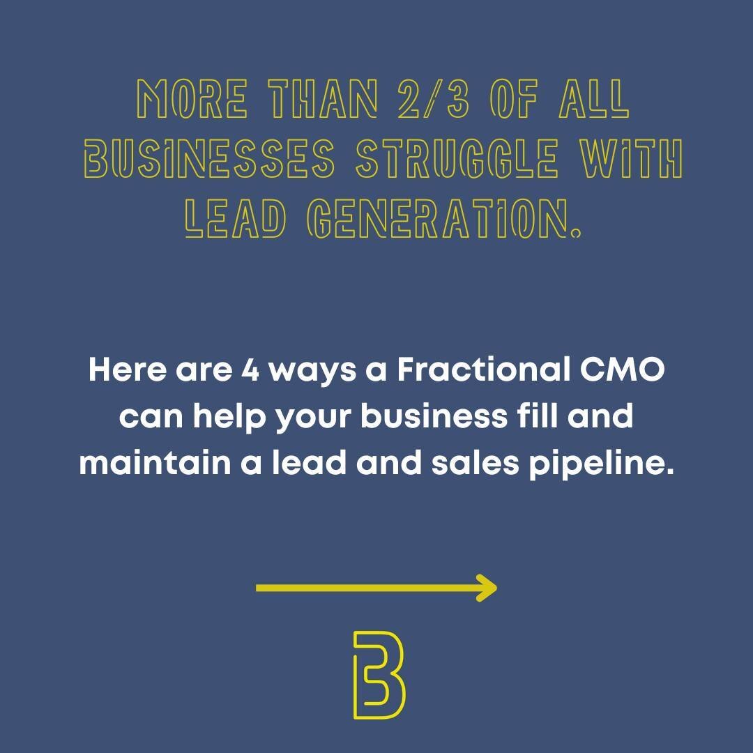 🤝 You know lead generation is the lifeline to any business but it's often time-consuming for a small business owner. Here are four reasons why a Fractional CMO is a great resource to tap into. 💡 📈 
.
.
.
#fractionalmarketing #leadgeneration #brigh