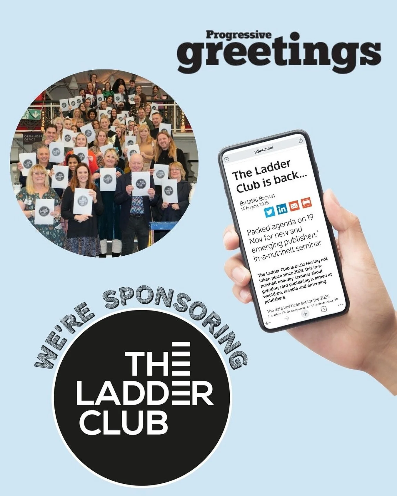 The one day wonder that is The Ladder Club is back! π
With a packed agenda covering all aspects of building your business @progressivegreetings The Ladder Club is an invaluable opportunity to new and emerging publishers
As an event sponsor Loxleys