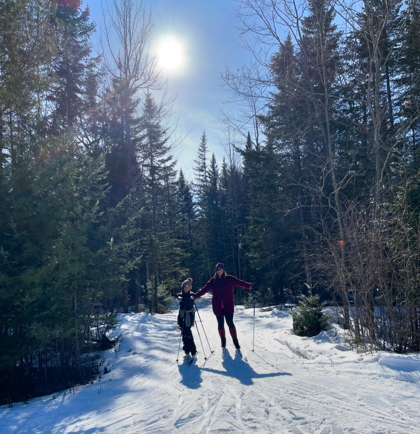 An absolutely gorgeous Maine day. Perfect opportunity to learn how to XC ski for the first time. We loved it!