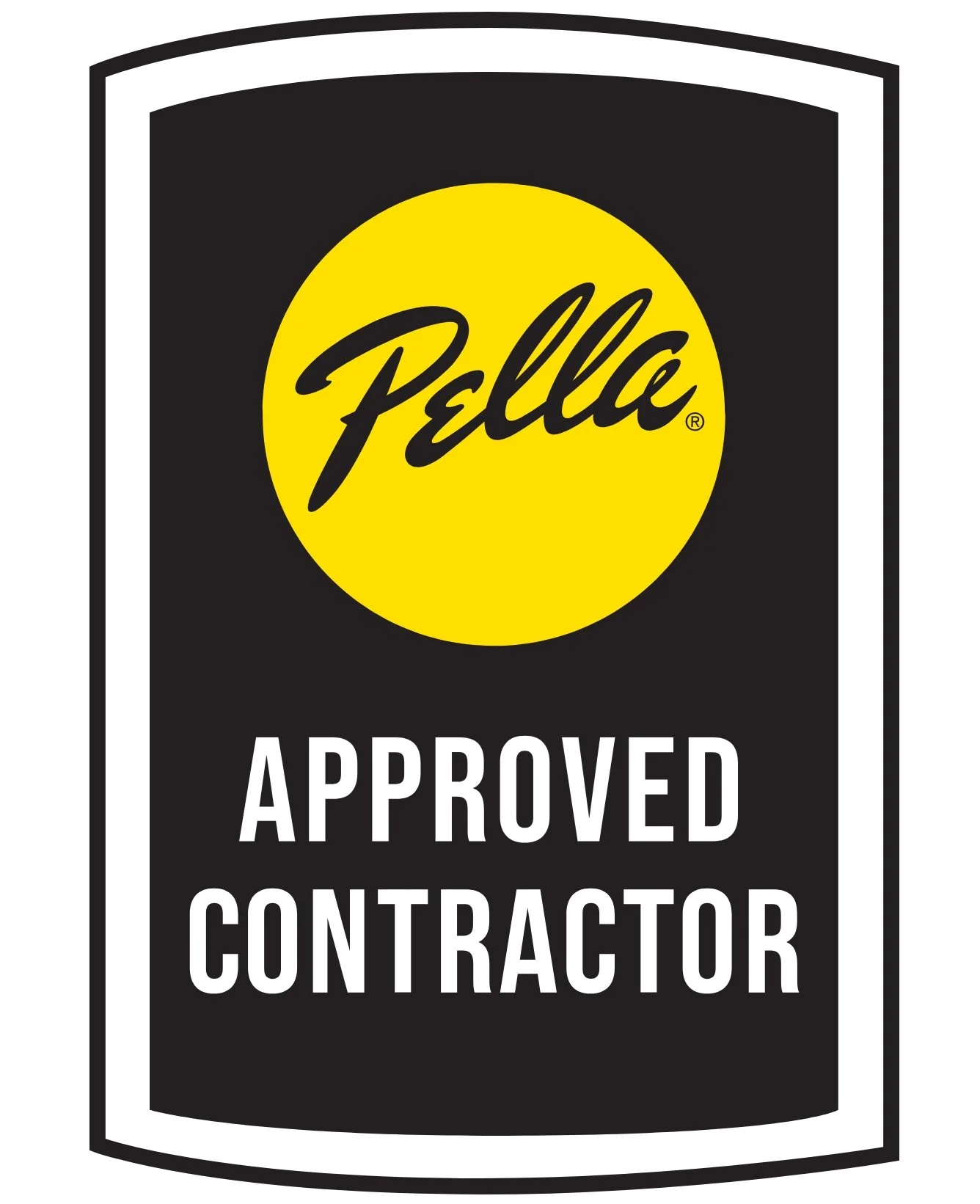 Pella Window Certified Contractor Logo for Andrew's Roofing Company