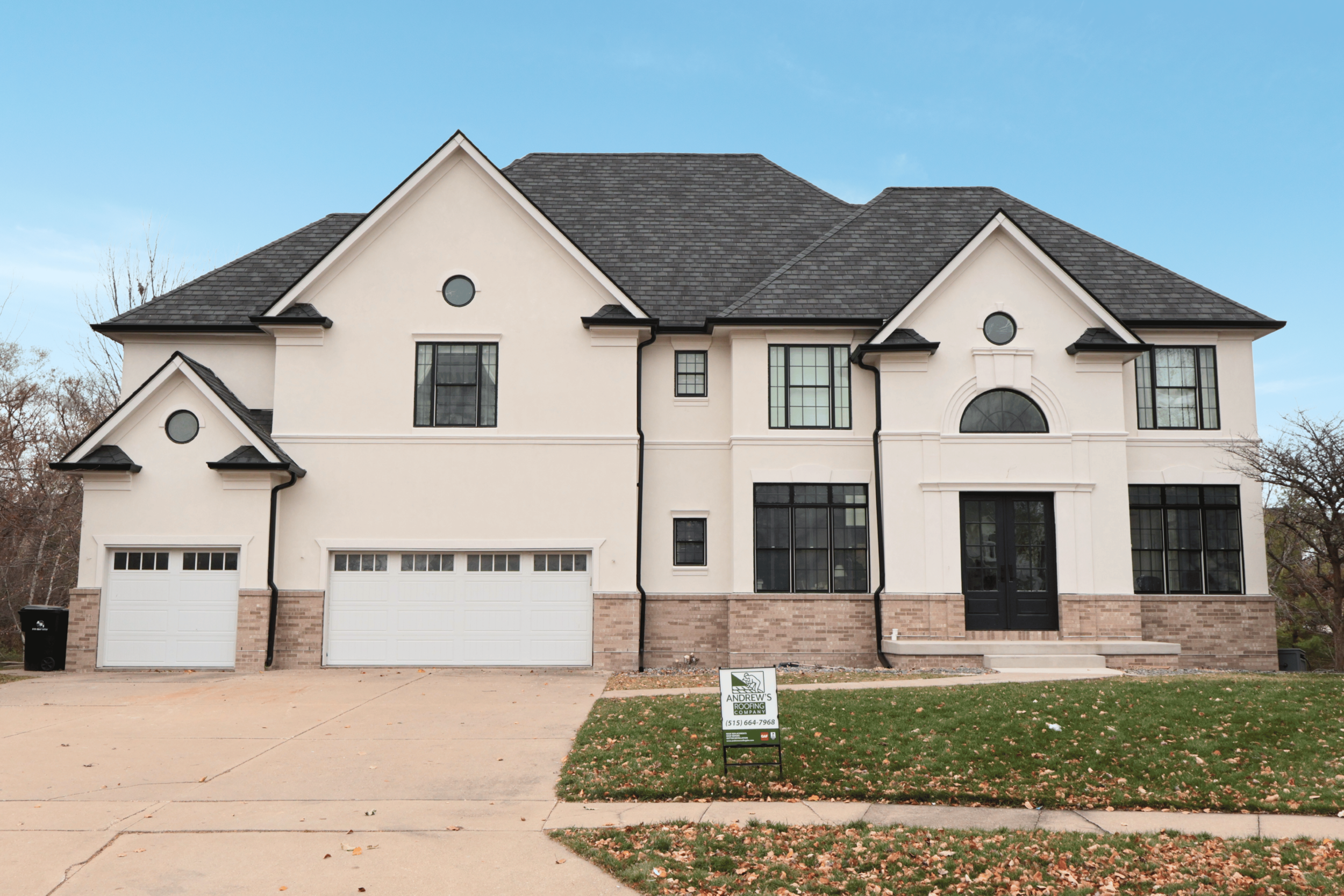 After window and stucco replacement in Waukee.